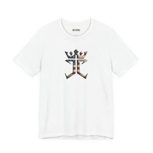Vintage Jesus Christ Is King In The United States Unisex Short Sleeve Tee