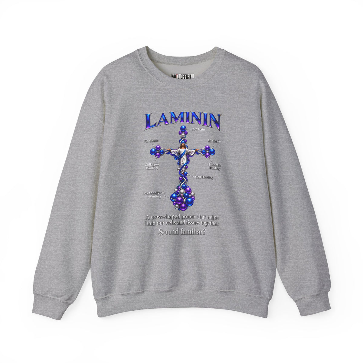 LAMININ Cross Design Christian Sweatshirt