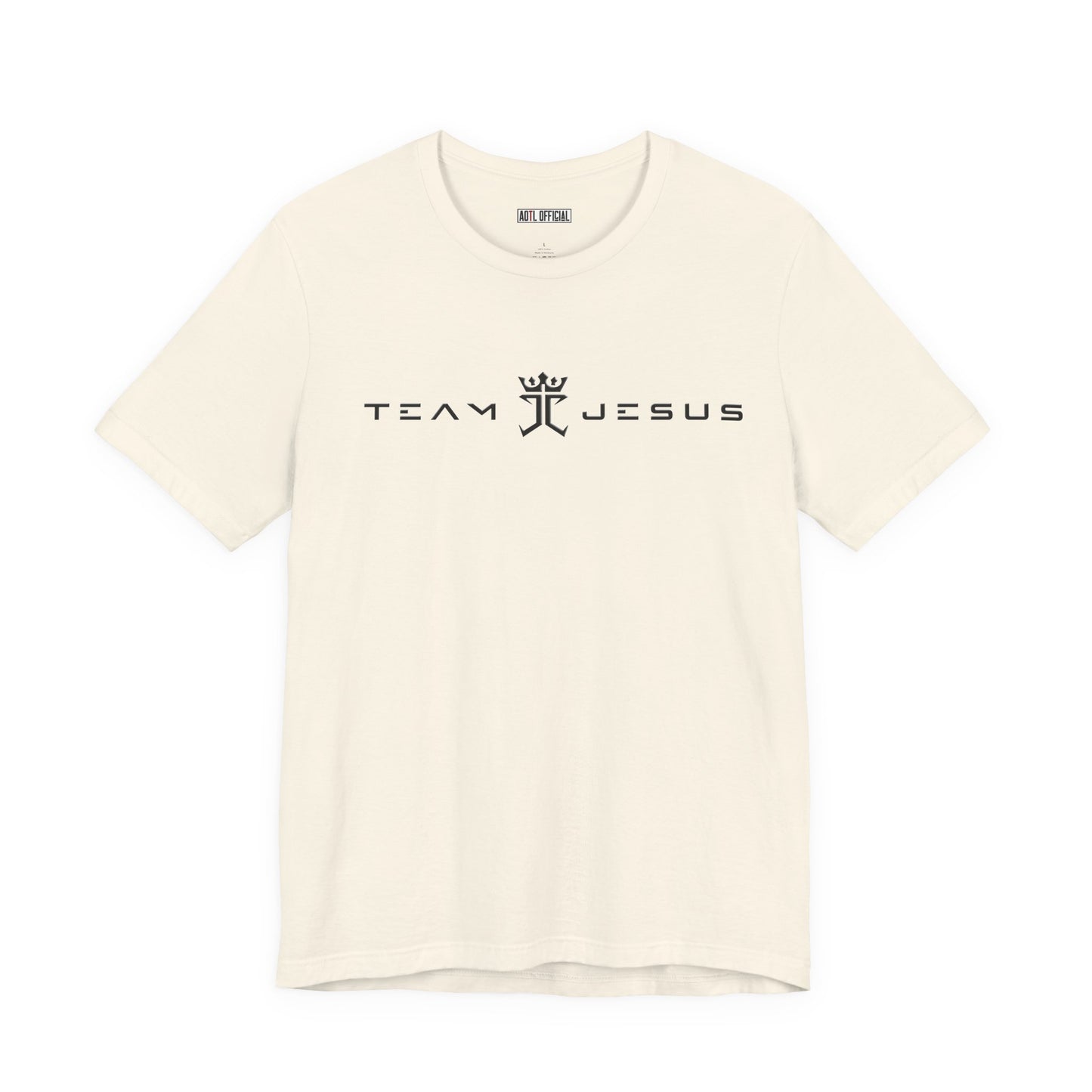 Team Jesus Modern Script, Undefeated Since 33 AD Unisex Short Sleeve Tee