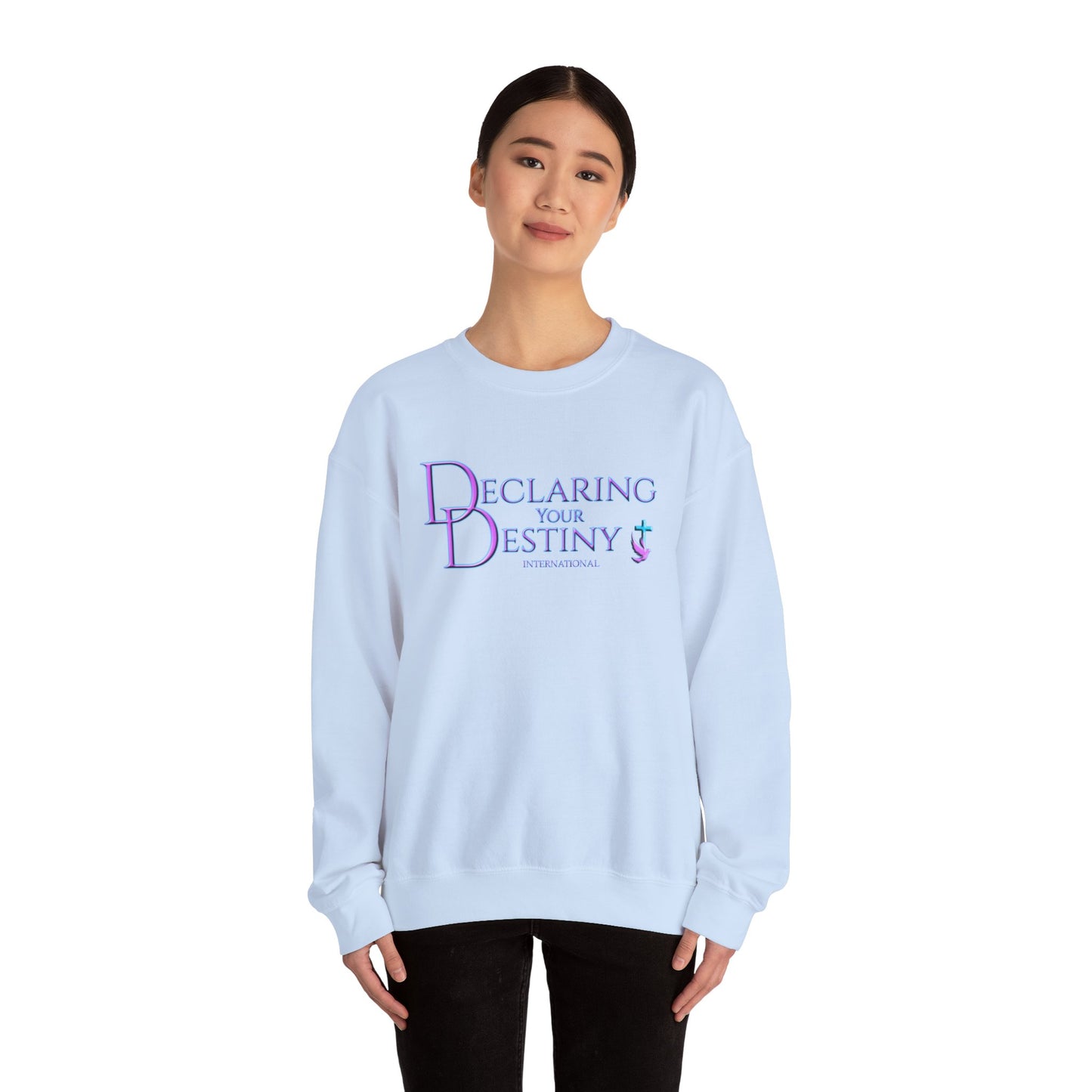 Declaring Your Destiny Purple & Teal logo Unisex Heavy Blend™ Crewneck Sweatshirt
