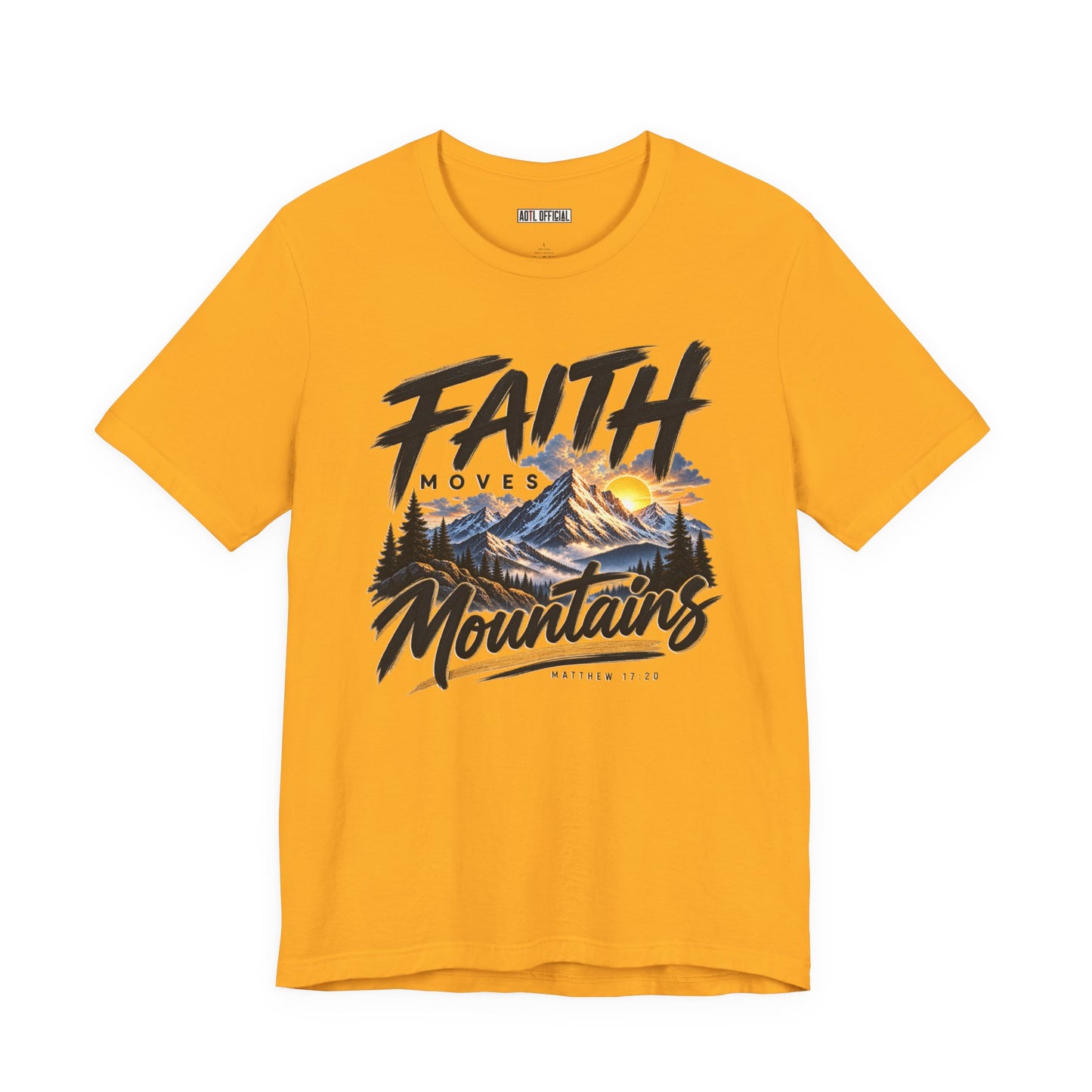 Faith Moves Mountains Christian T-shirt