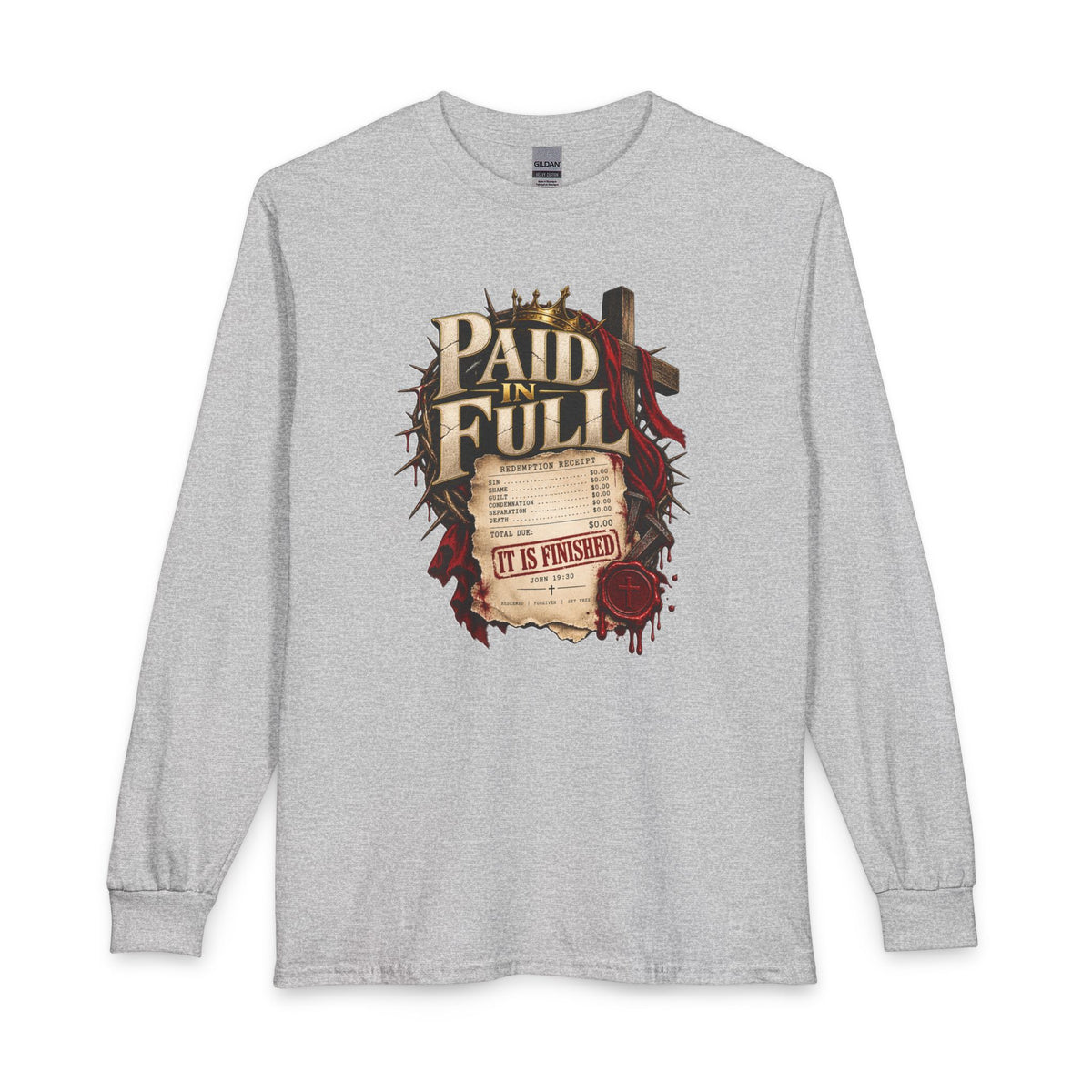 Paid in Full — John 19:30 Christian Long Sleeve Shirt