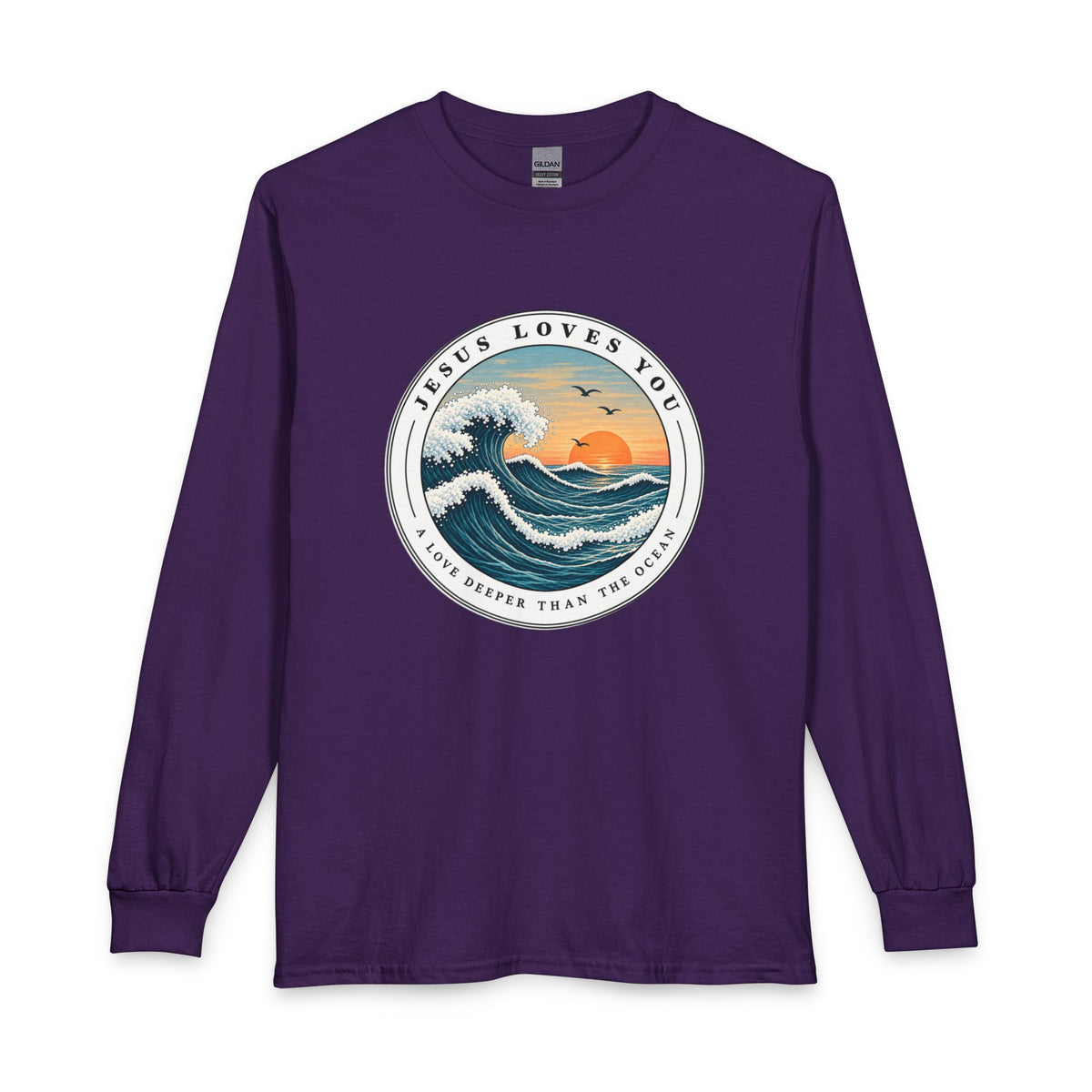 Jesus Loves You — A Love Deeper Than the Ocean Christian Long Sleeve Shirt