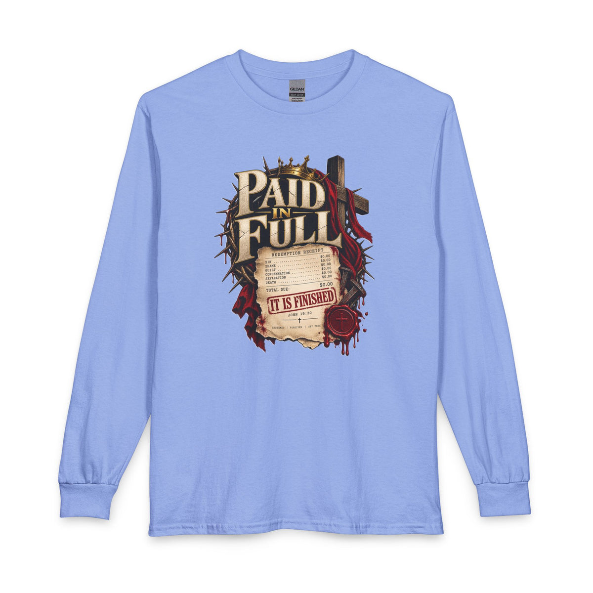 Paid in Full — John 19:30 Christian Long Sleeve Shirt