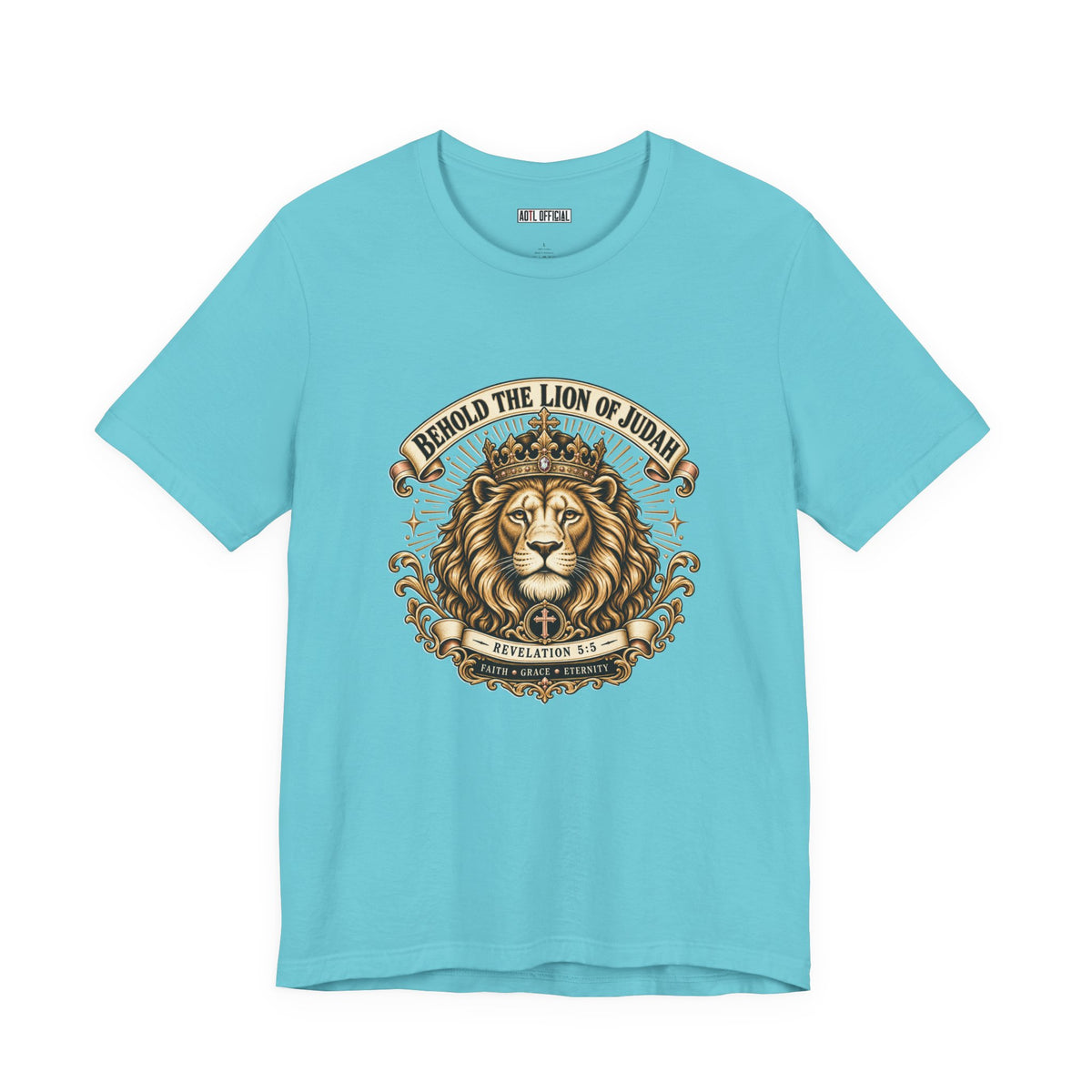 Behold the Lion of Judah — Revelation 5:5 Christian T-shirt