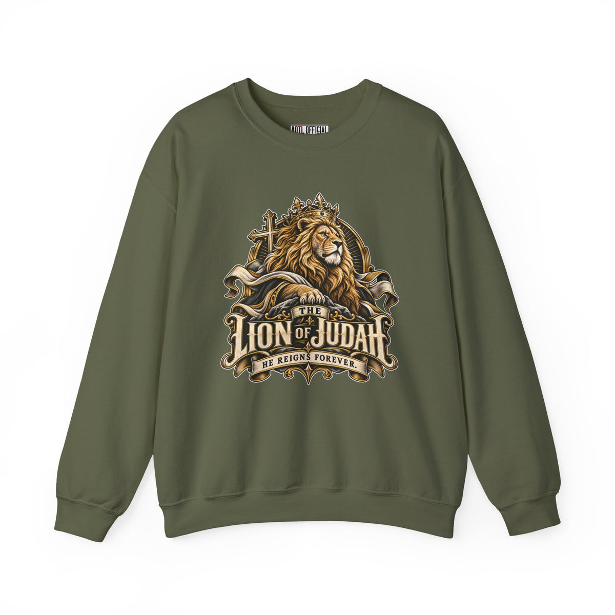 Lion of Judah —He Reigns Forever Christian Sweatshirt