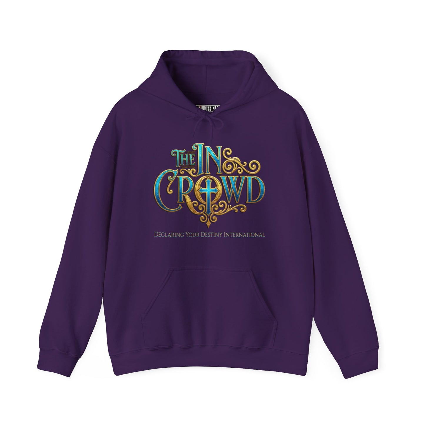 Ornate Blue and Gold The In Crowd DYD Unisex Heavy Blend™ Hooded Sweatshirt