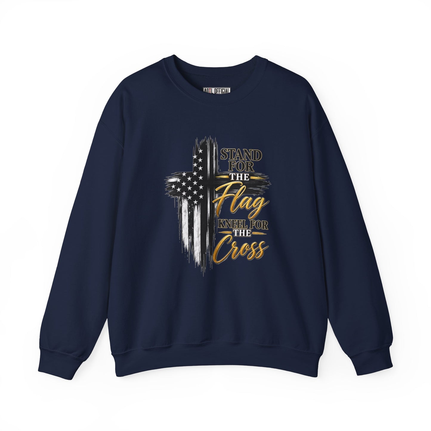 Stand for the Flag, Kneel for the Cross Christian Sweatshirt