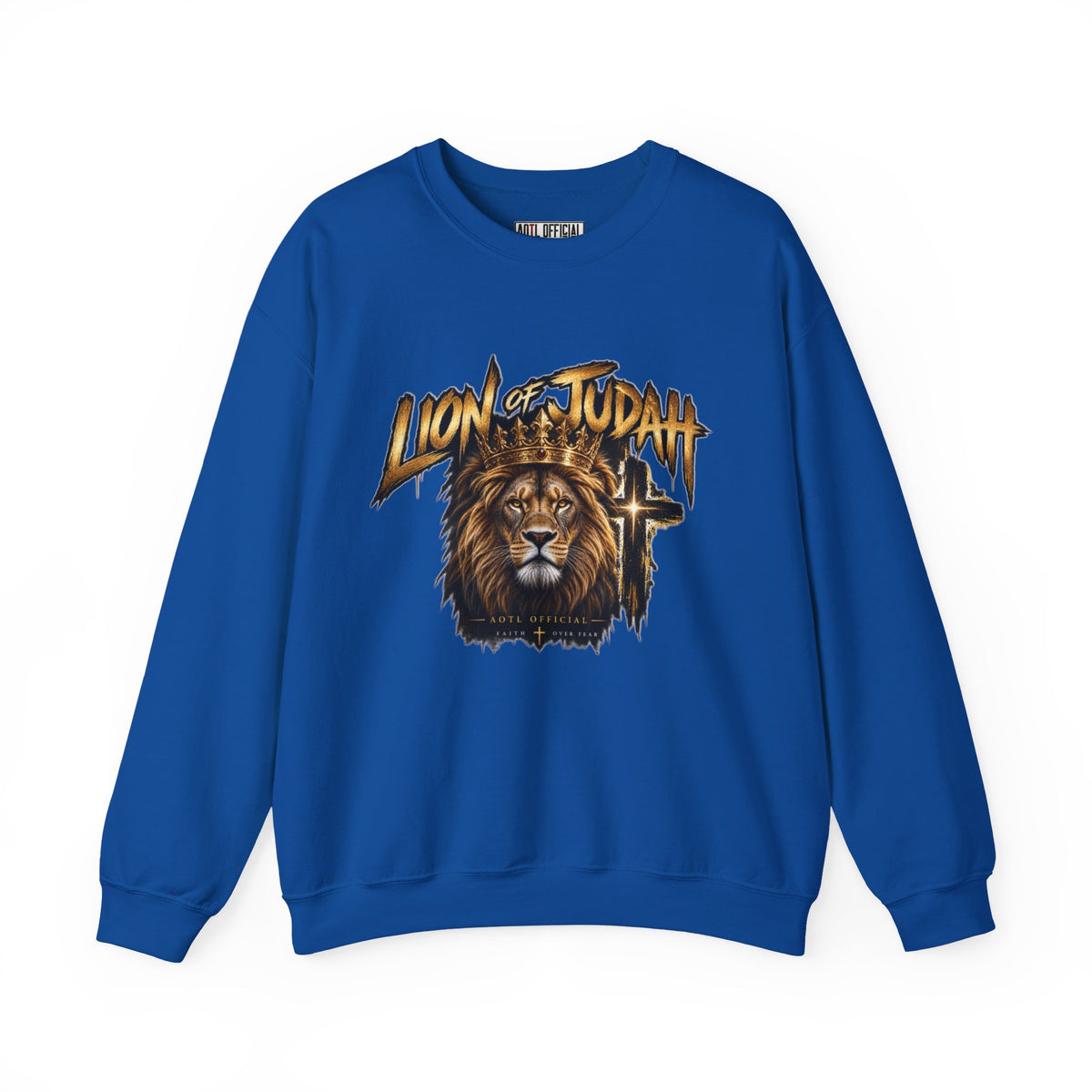 Lion of Judah — Faith Over Fear Christian Sweatshirt
