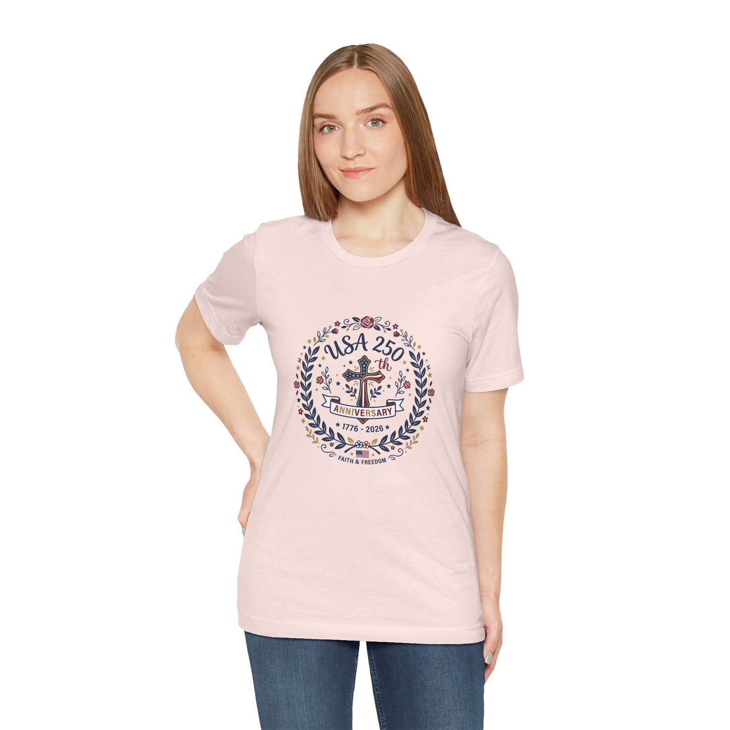 Ladies USA 250th Anniversary Classic Unisex Short Sleeve Tee