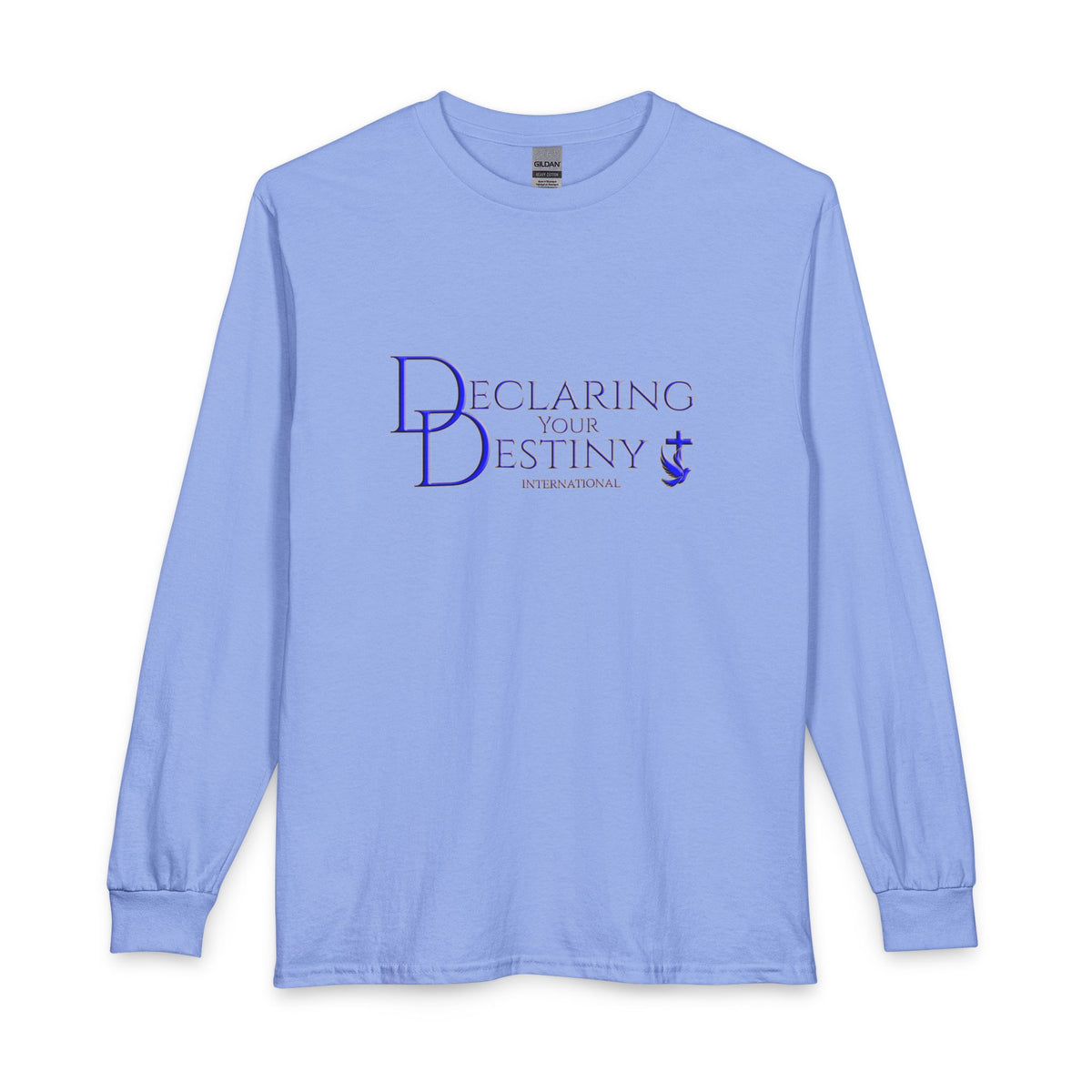 Declaring Your Destiny Blue and Gold logo Long Sleeve Shirt