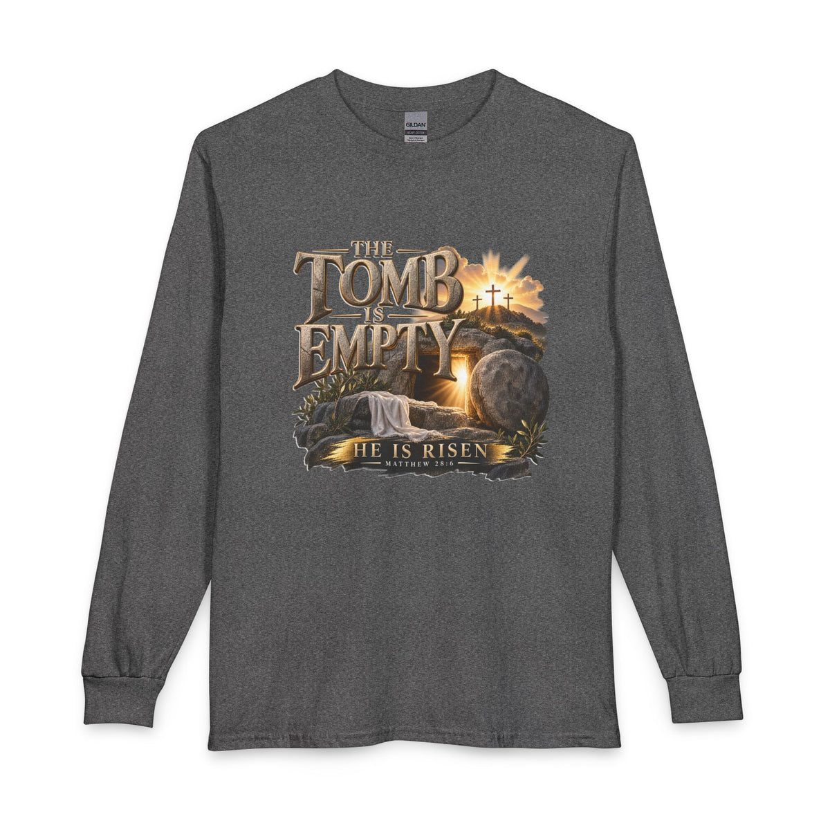 The Tomb Is Empty — Matthew 28:6 Christian Long Sleeve Shirt