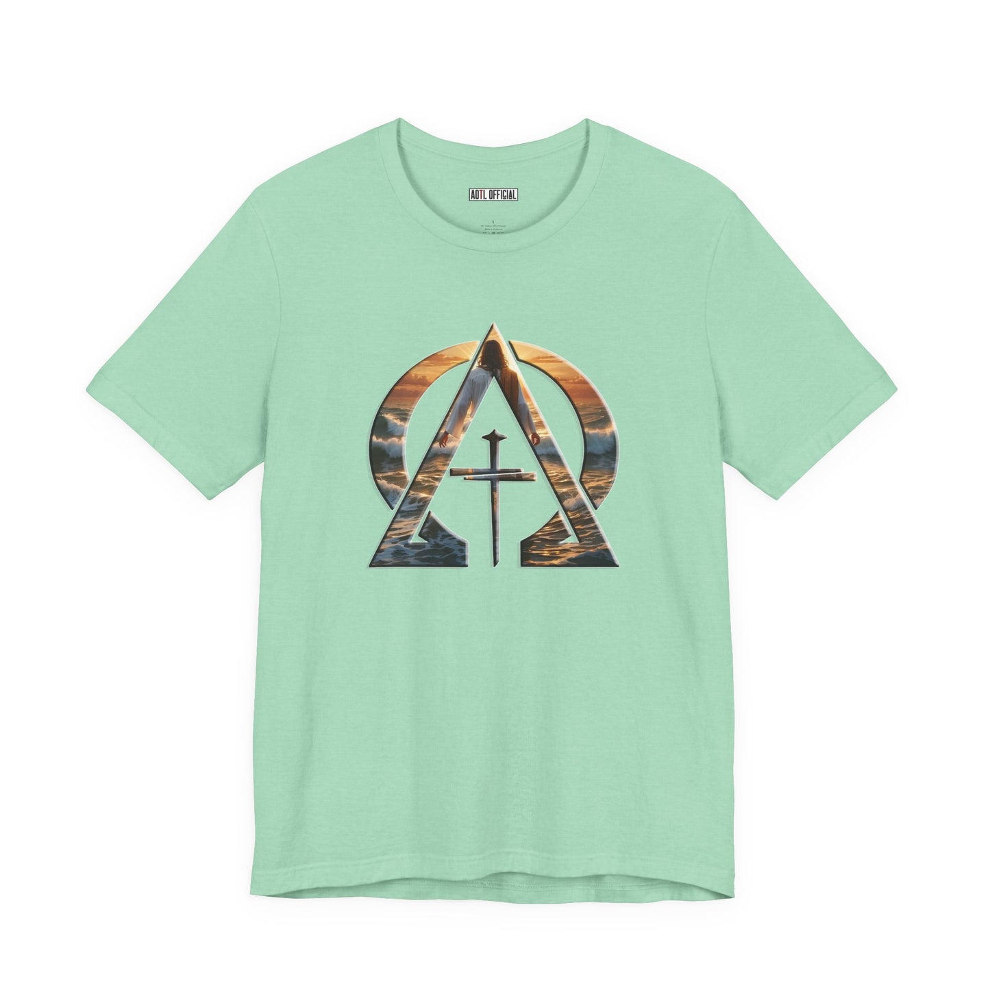 Devine Triad Alpha & Omega Jesus Walking On Water Unisex Short Sleeve Tee
