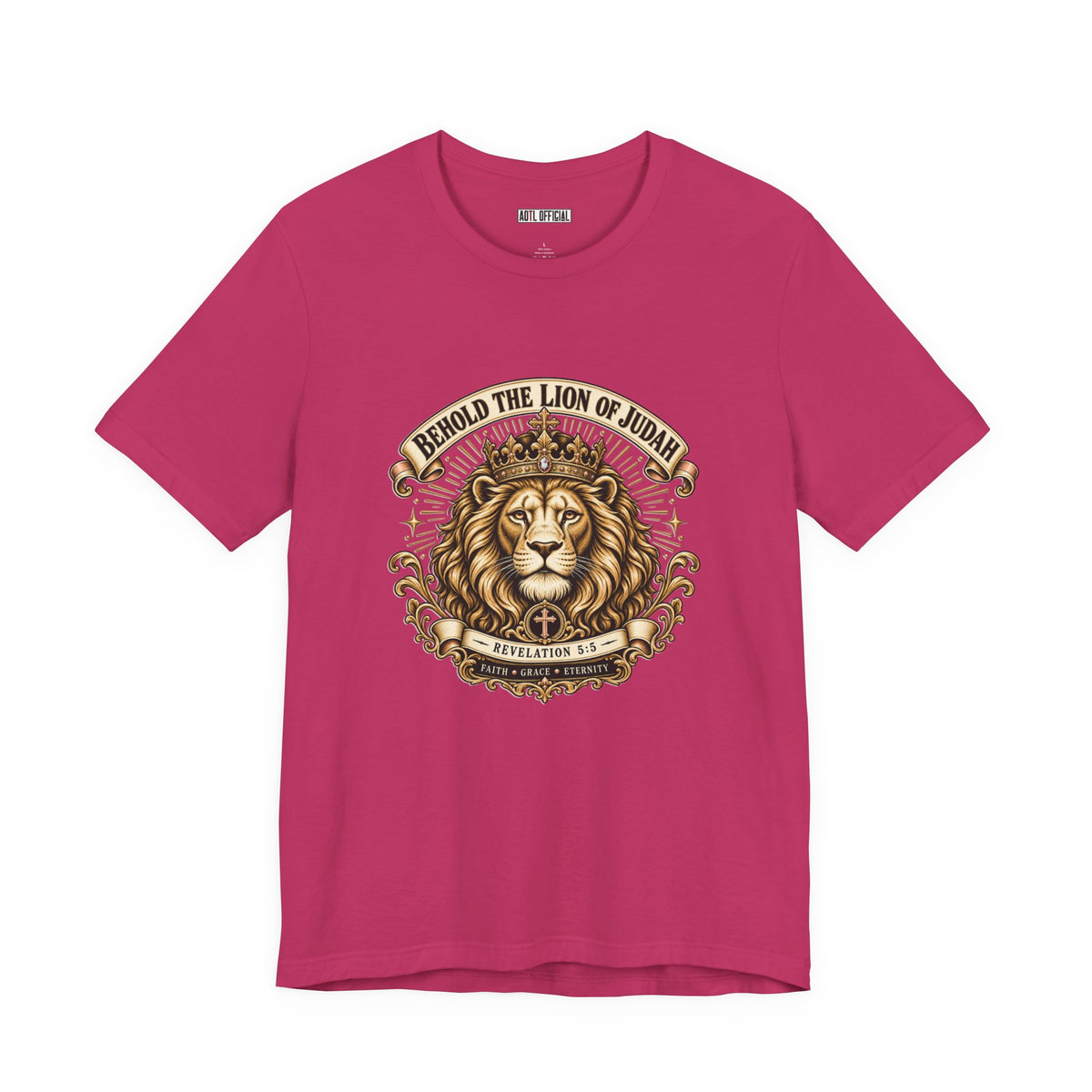 Behold the Lion of Judah — Revelation 5:5 Christian T-shirt