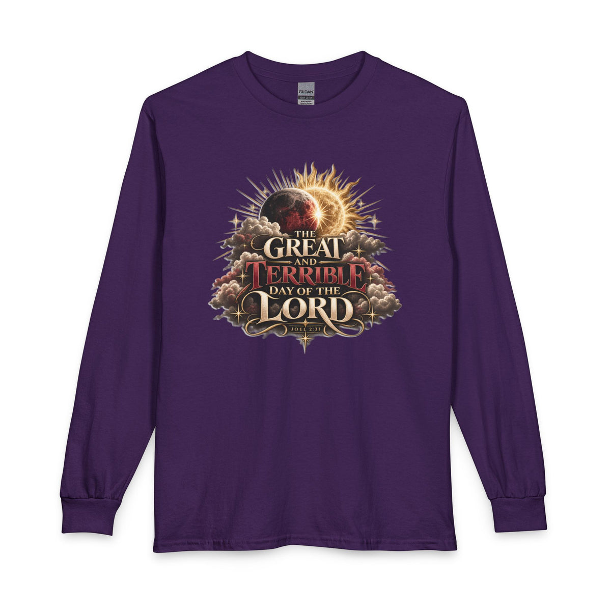 The Great and Terrible Day — Joel 2:31 Christian Long Sleeve Shirt