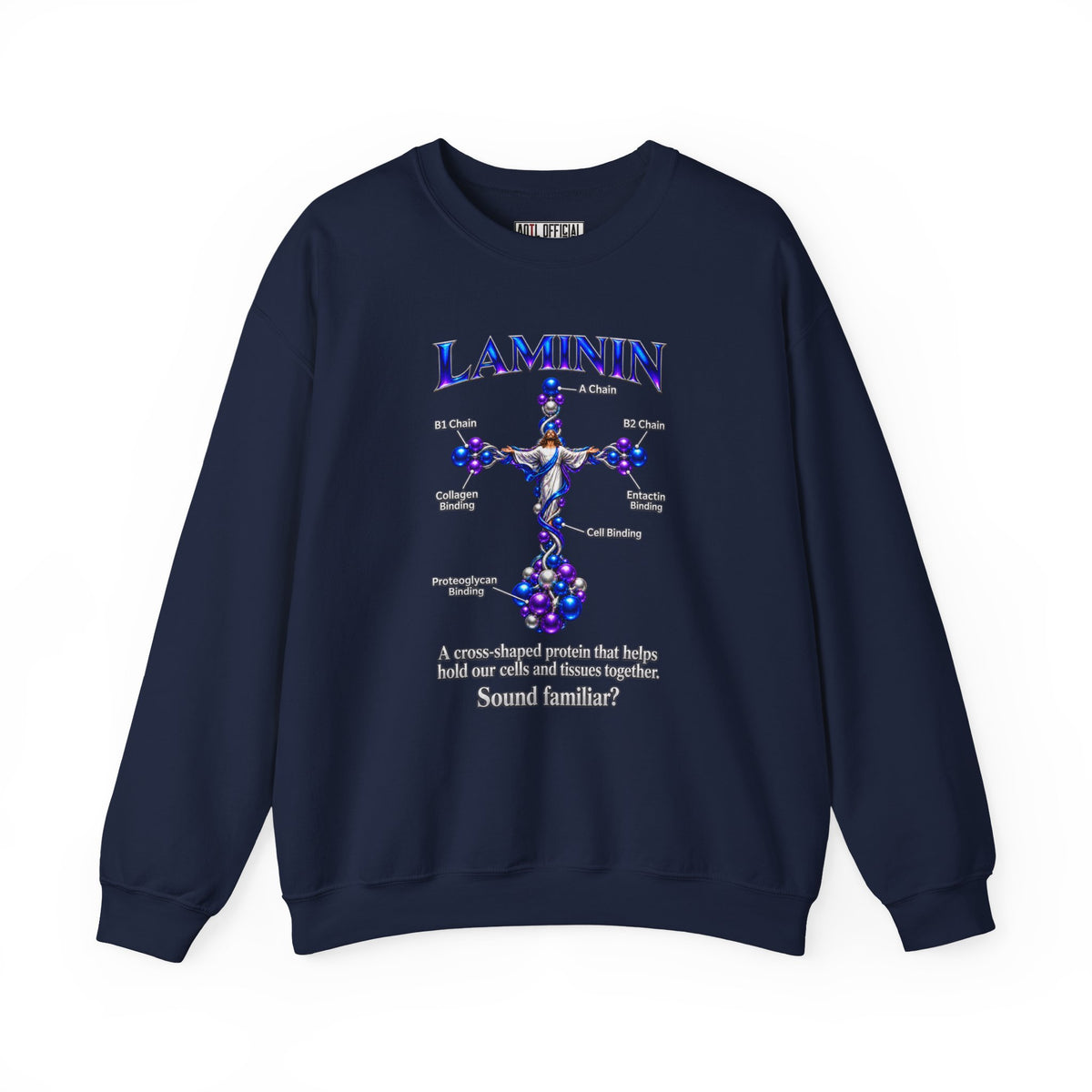 LAMININ Cross Design Christian Sweatshirt