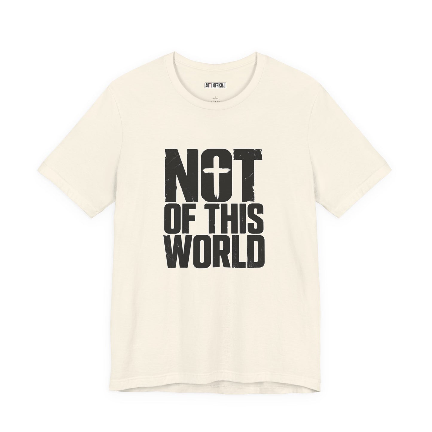 Not Of This World Black Text Christian T-Shirt