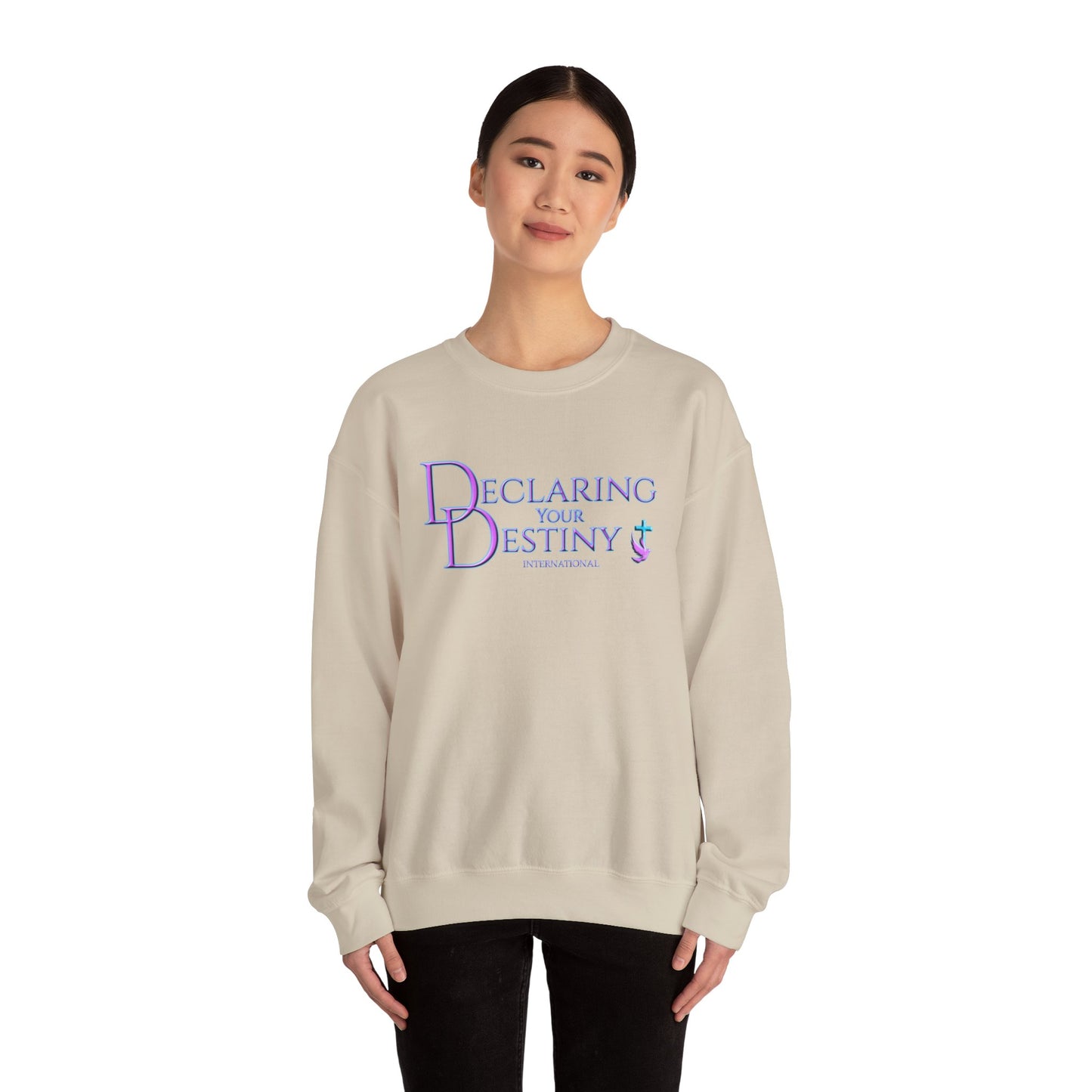 Declaring Your Destiny Purple & Teal logo Unisex Heavy Blend™ Crewneck Sweatshirt