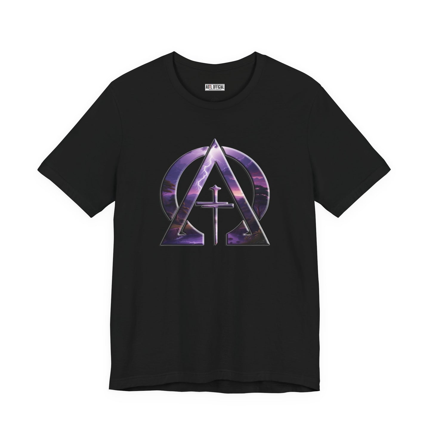 Divine Reign Amidst Nature's Majesty Alpha and Omega Unisex Short Sleeve Tee