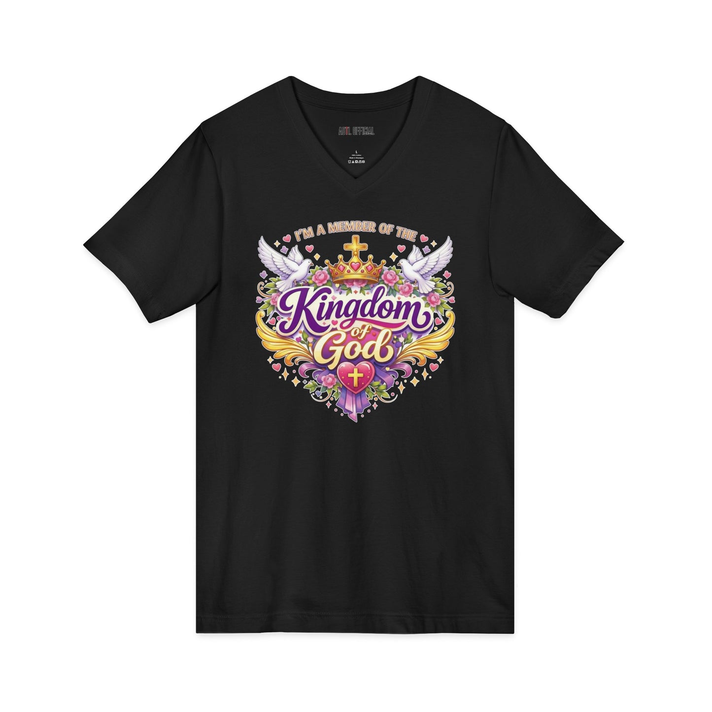 I Am a Member of the Kingdom of God Nature Edition V-Neck Tee