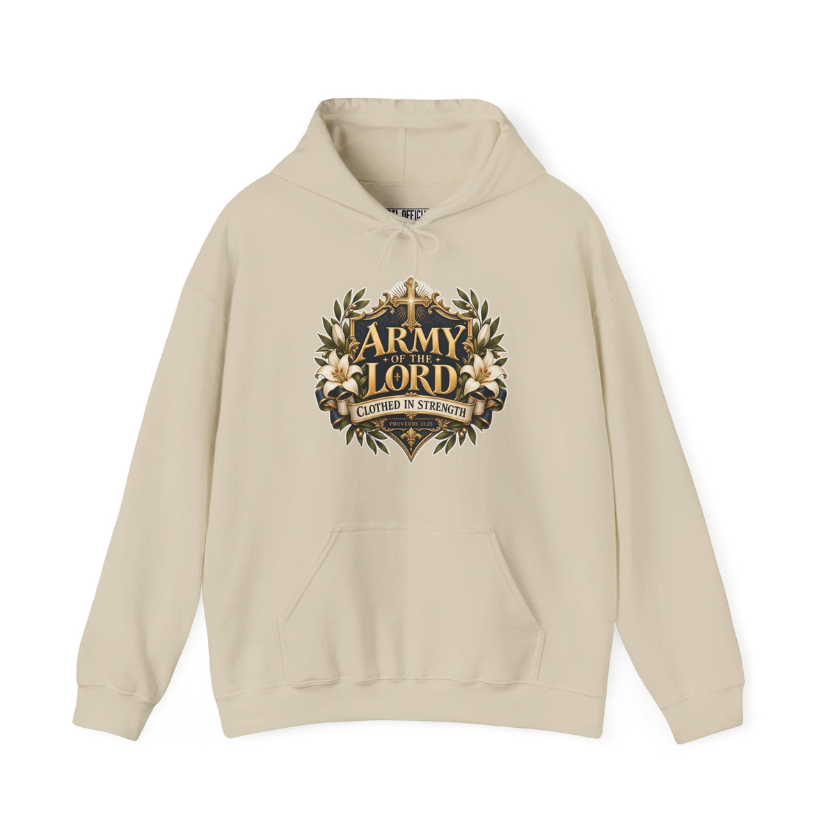 Army of the Lord — Clothed in Strength Christian Hoodie