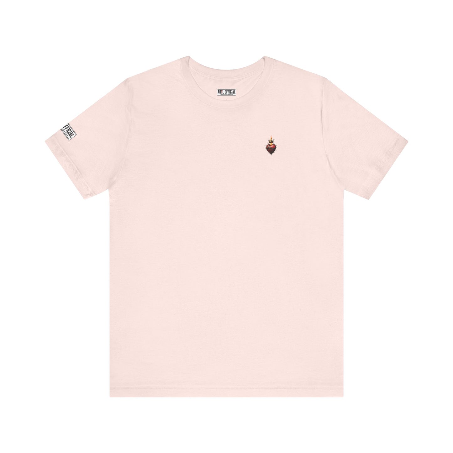 Sacred Heart Micro Emblem Unisex Christian T-shirt