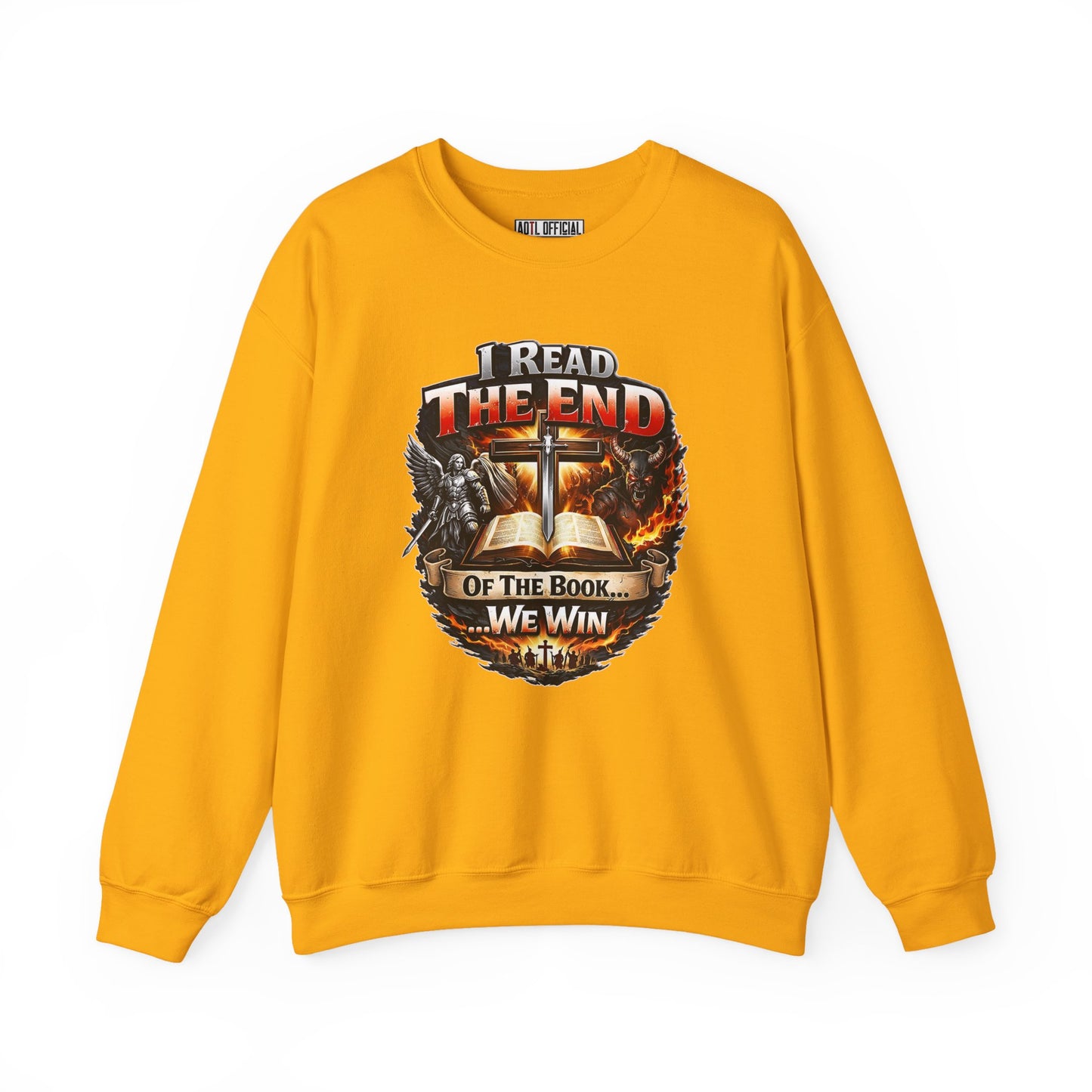 I Read the End of the Book, We Win Heavy Blend™ Crewneck Sweatshirt