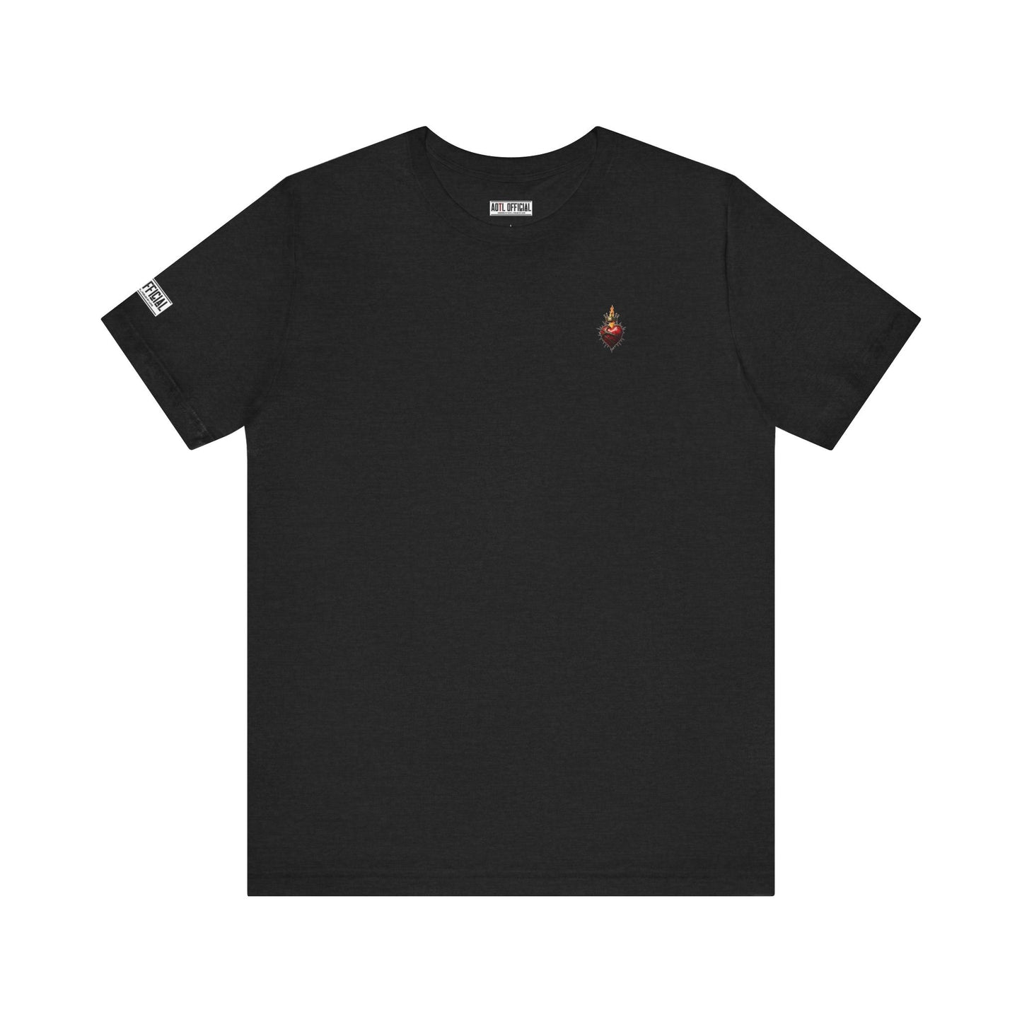 Sacred Heart Micro Emblem Unisex Christian T-shirt