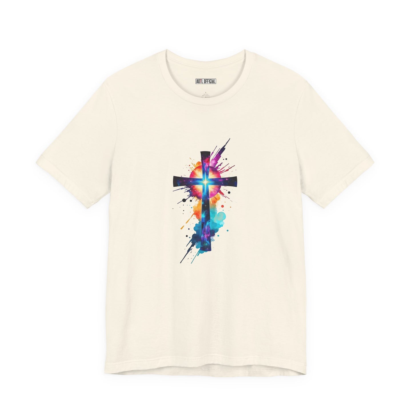 Cosmic Reverence Cross Christian Unisex Short Sleeve Tee
