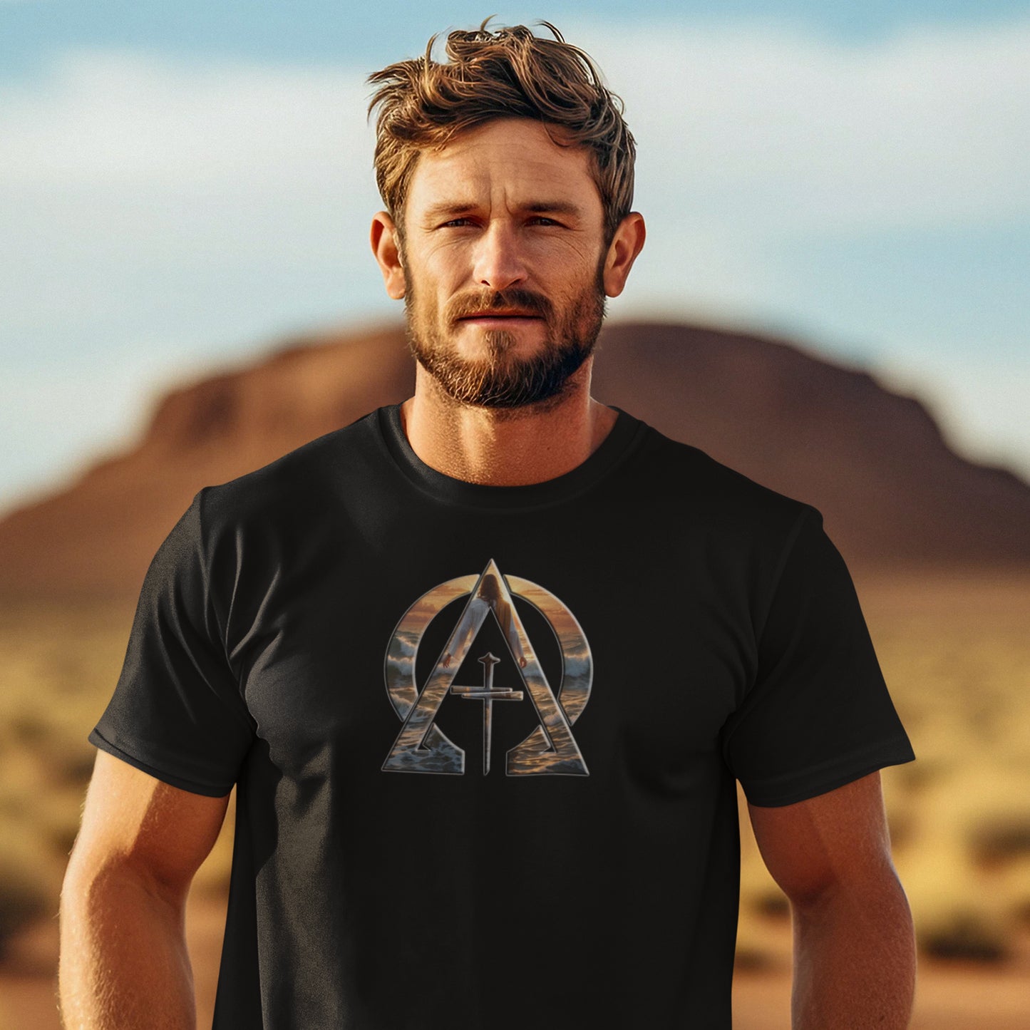 Devine Triad Alpha & Omega Jesus Walking On Water Unisex Short Sleeve Tee