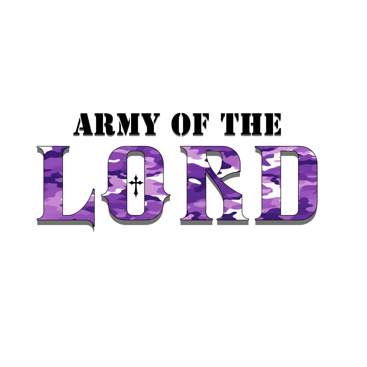 Purple Camo Army of the Lord Unisex Heavy Blend™ Crewneck Sweatshirt