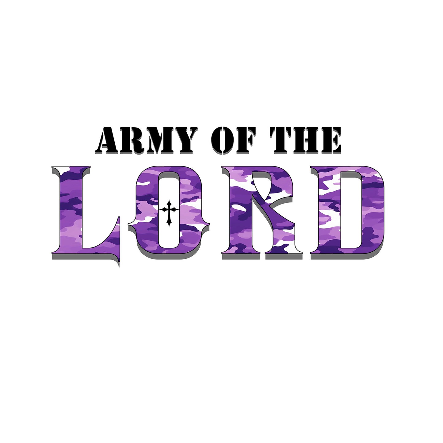 Purple Camo Army of the Lord Unisex Heavy Blend™ Crewneck Sweatshirt