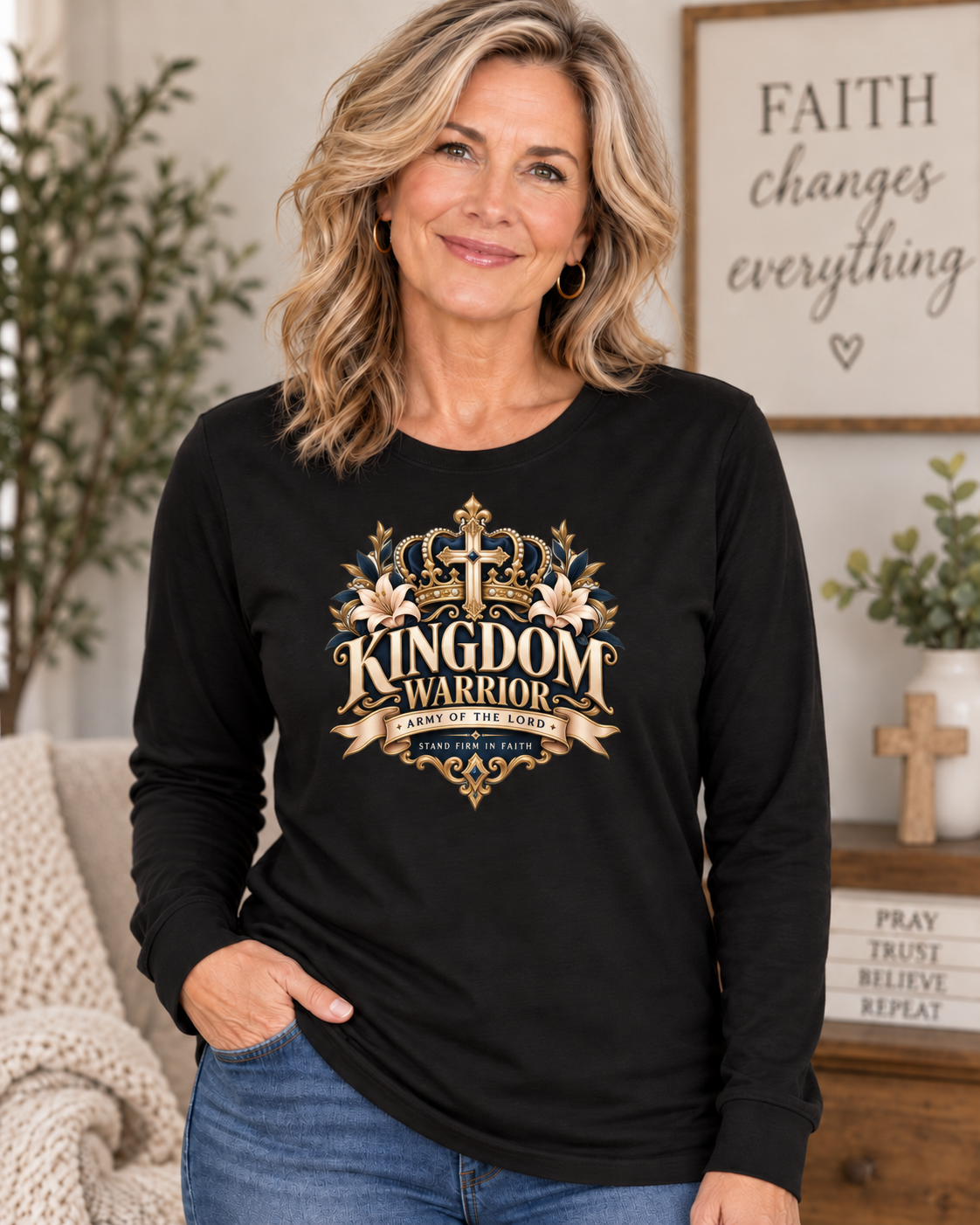 Kingdom Warrior — Army of the Lord Christian Long Sleeve Shirt