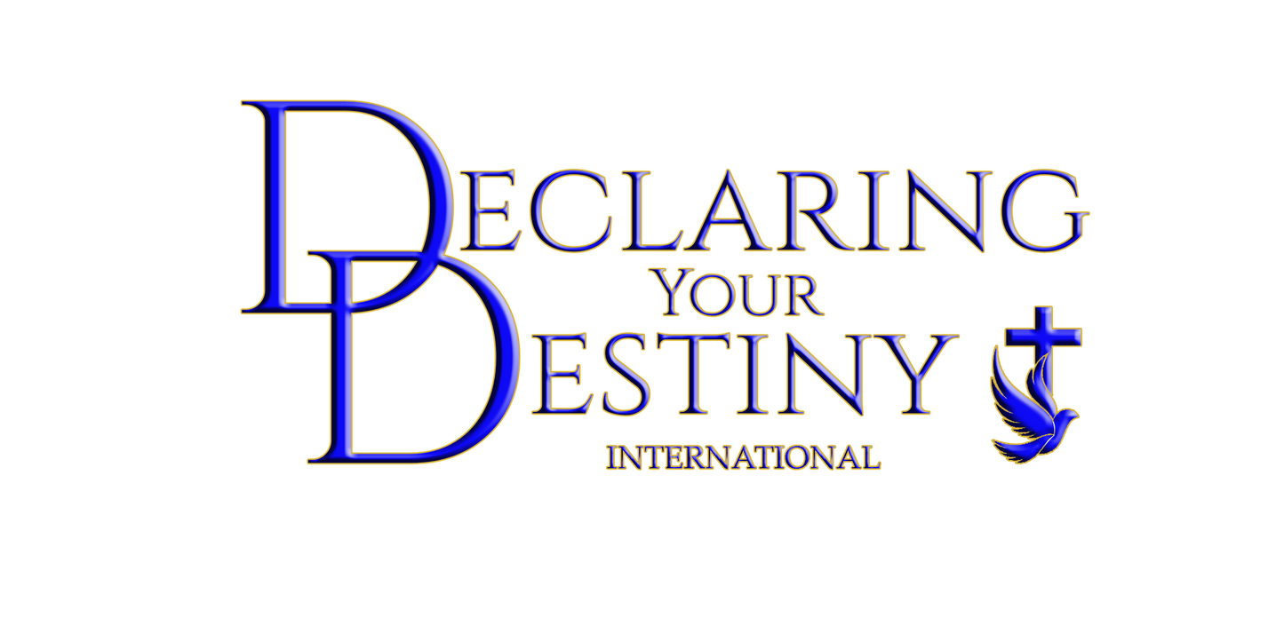 Declaring Your Destiny Blue and Gold logo t-shirt