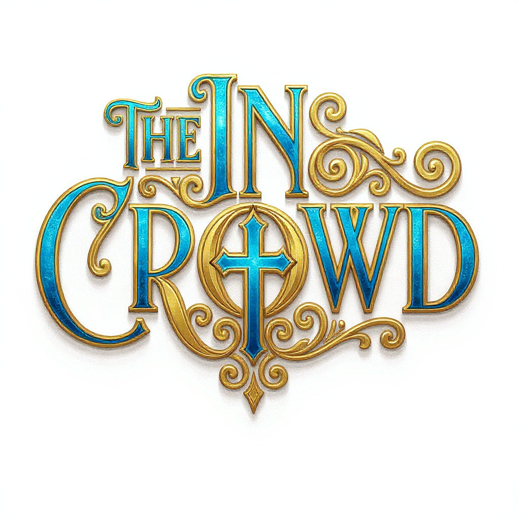 Ornate Blue and Gold The In Crowd DYD Unisex Heavy Blend™ Hooded Sweatshirt