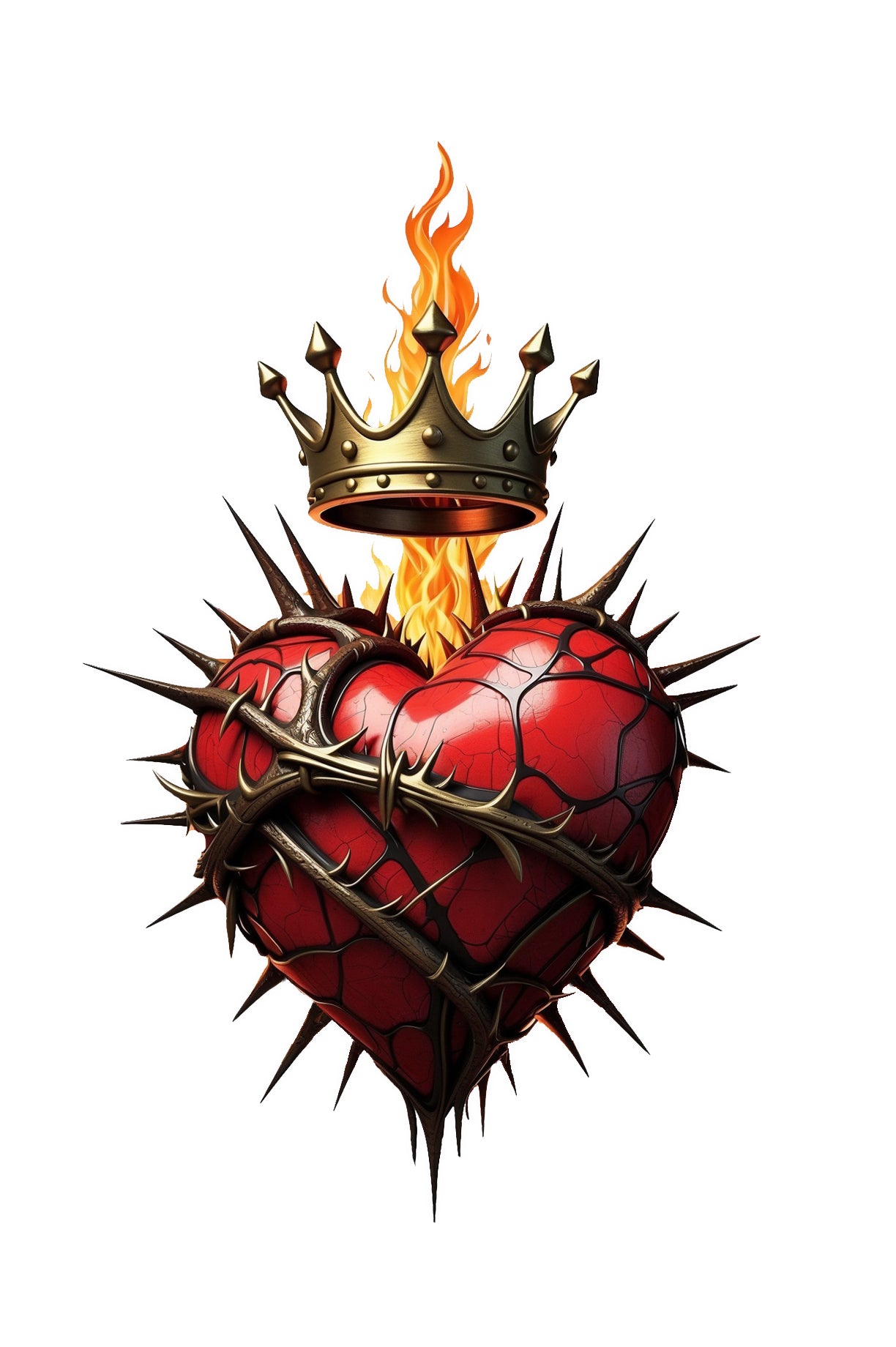 Sacred Heart Micro Emblem Unisex Christian T-shirt