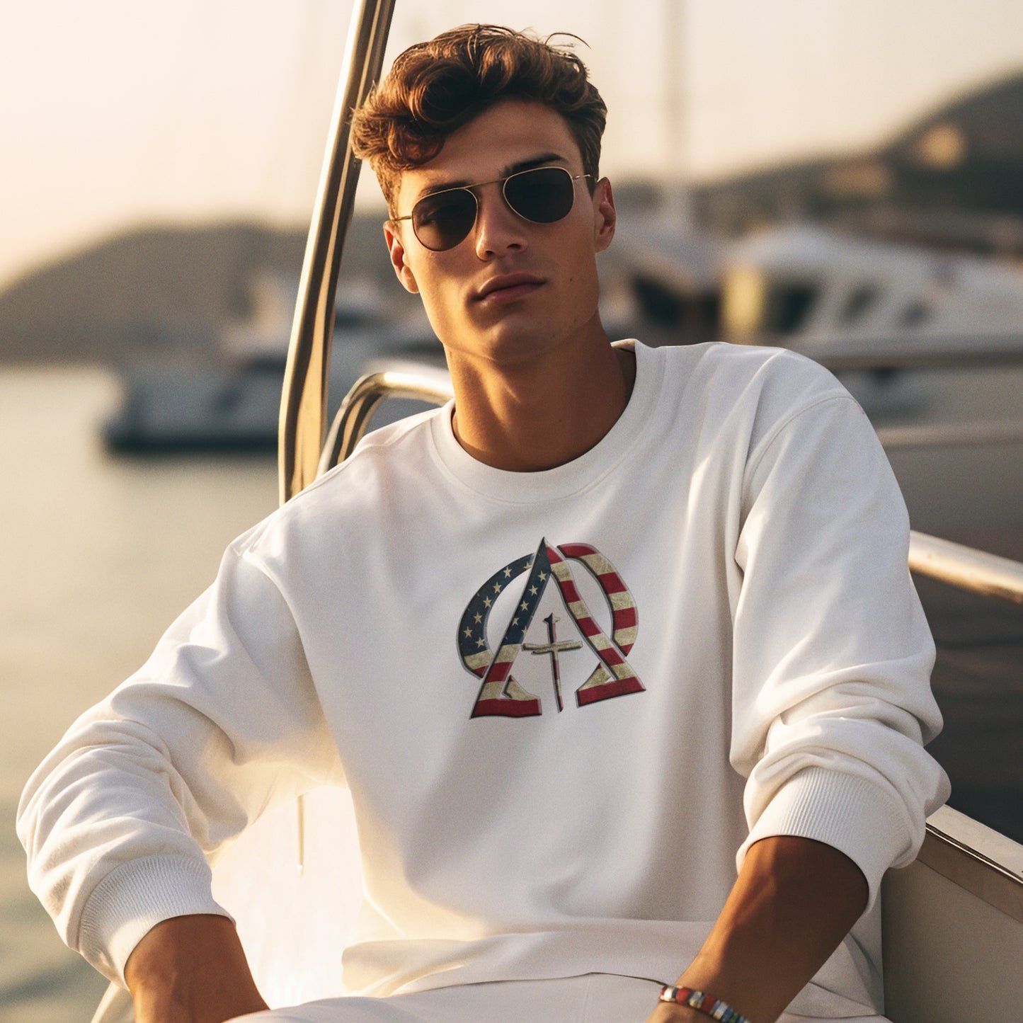 Alpha & Omega Vintage USA Unisex Heavy Blend™ Crewneck Sweatshirt