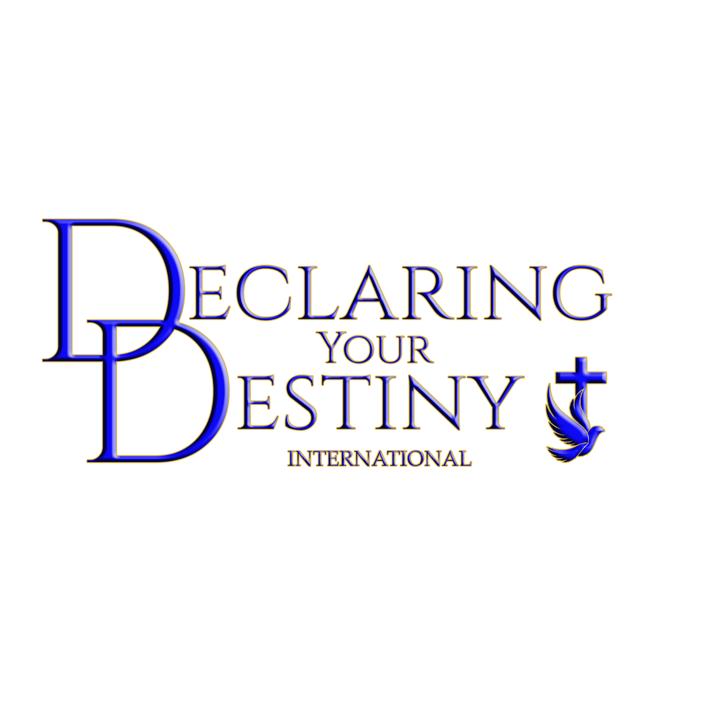 Declaring Your Destiny Blue & Gold Logo Unisex Heavy Blend™ Crewneck Sweatshirt