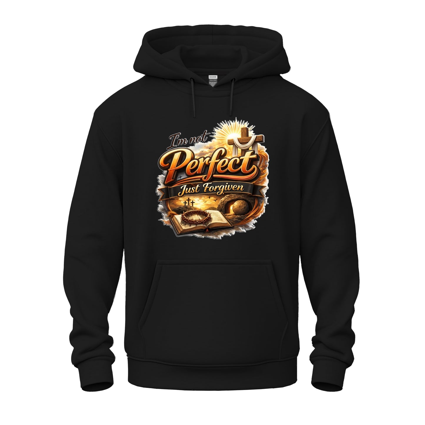 I'm Not Perfect, Just Forgiven Version 2  Christian Unisex Heavy Blend™ Hooded Sweatshirt