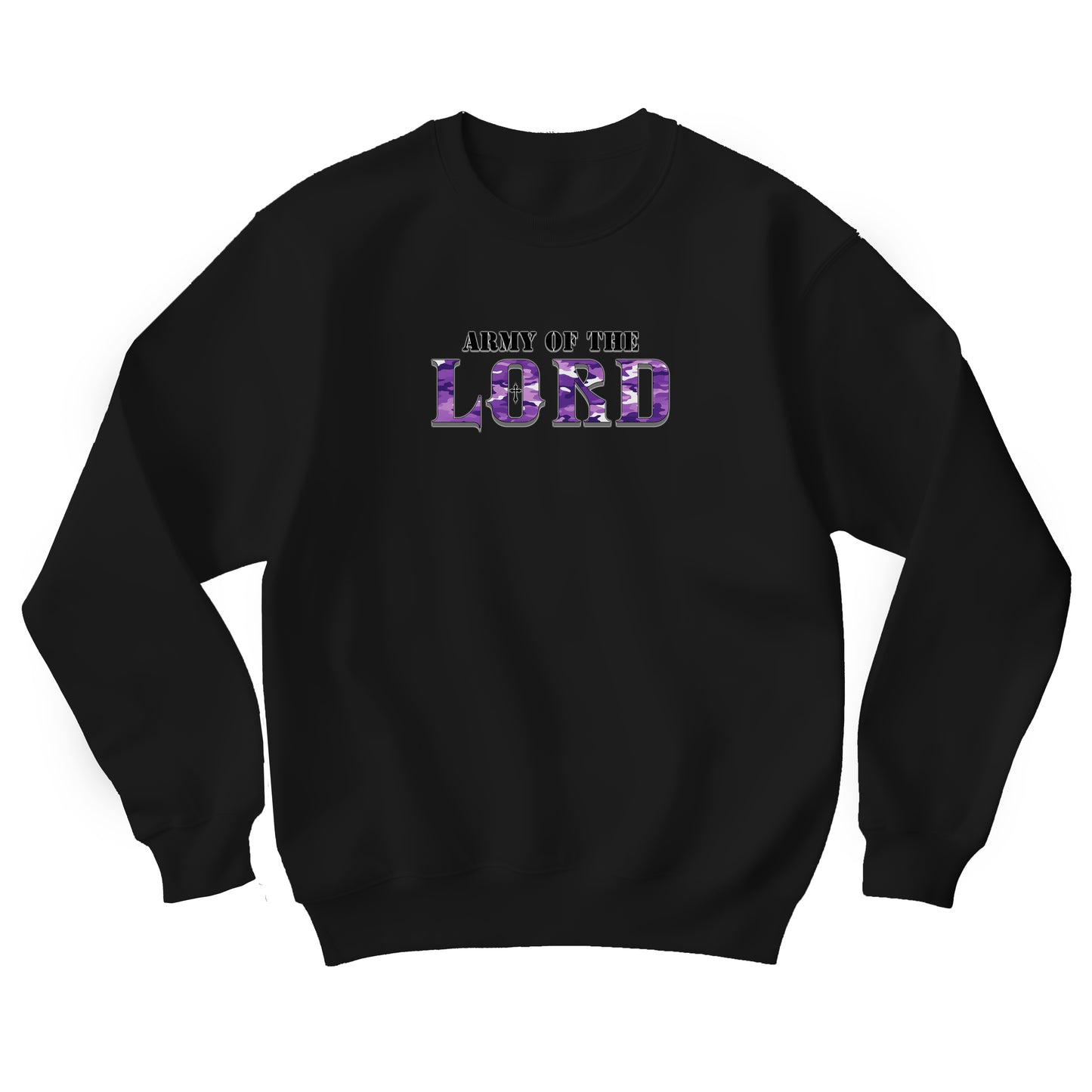 Purple Camo Army of the Lord Unisex Heavy Blend™ Crewneck Sweatshirt