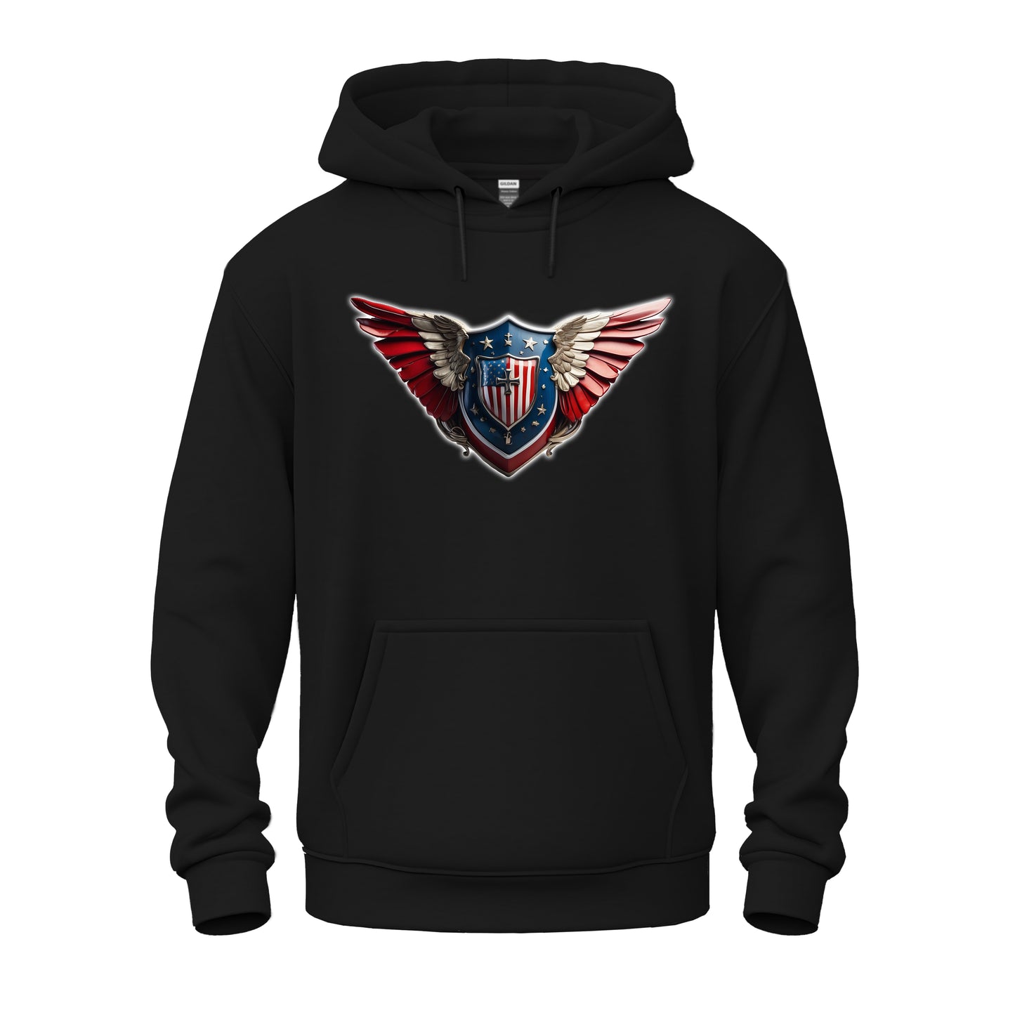 3D Winged Shield Unisex Heavy Blend™ Hooded Sweatshirt