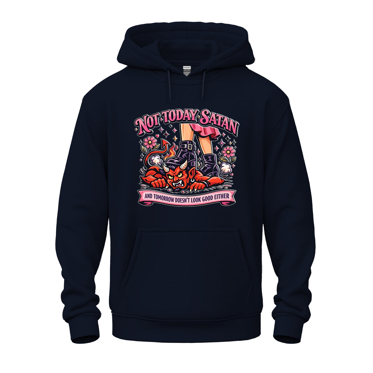 Strong & Empowered Not Today Satan Unisex Heavy Blend™ Hooded Sweatshirt