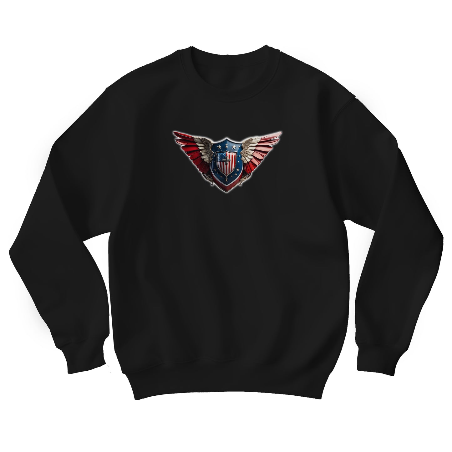 3D Winged Shield Unisex Heavy Blend™ Crewneck Sweatshirt