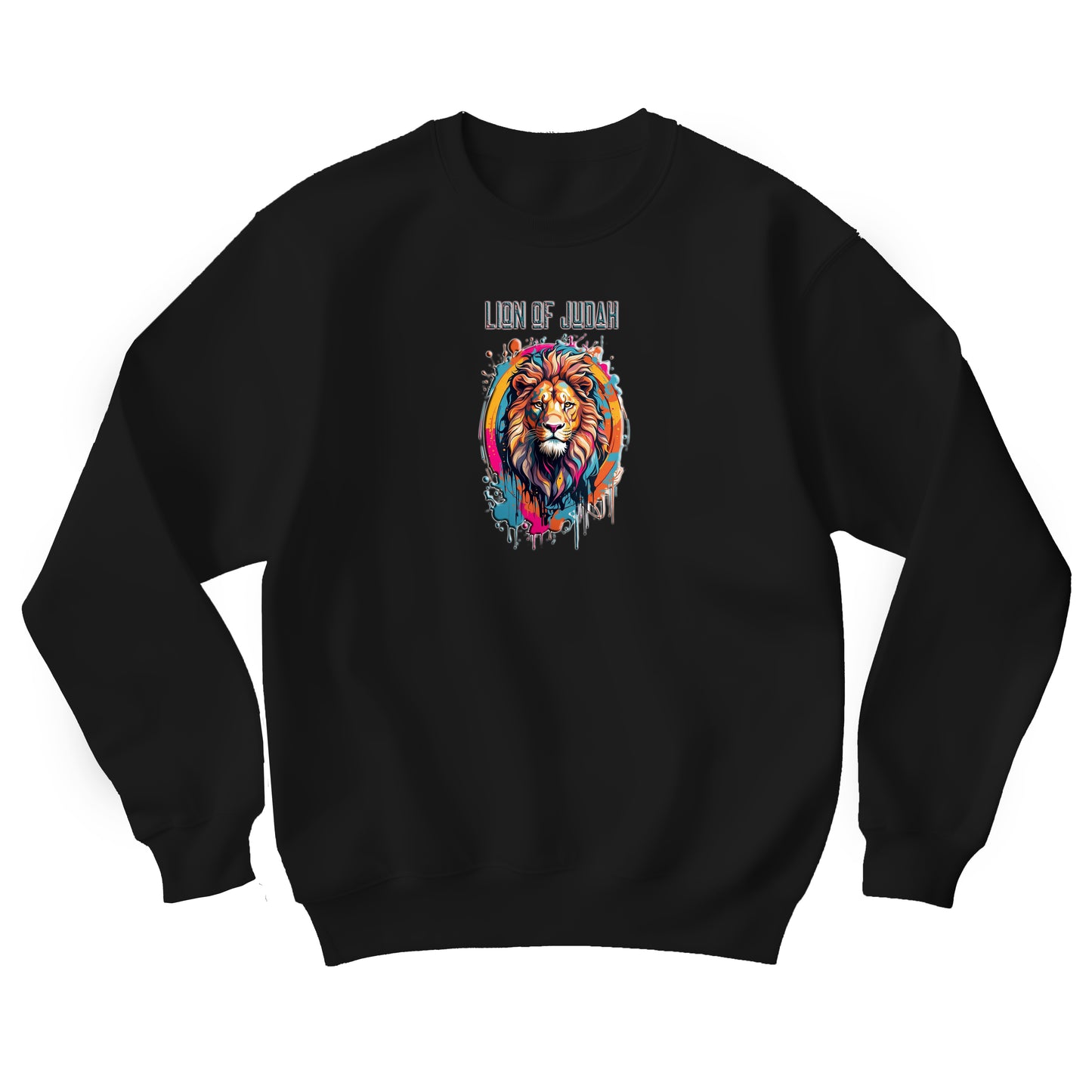 Graffiti Drip Lion of Judah  Unisex Heavy Blend™ Crewneck Sweatshirt