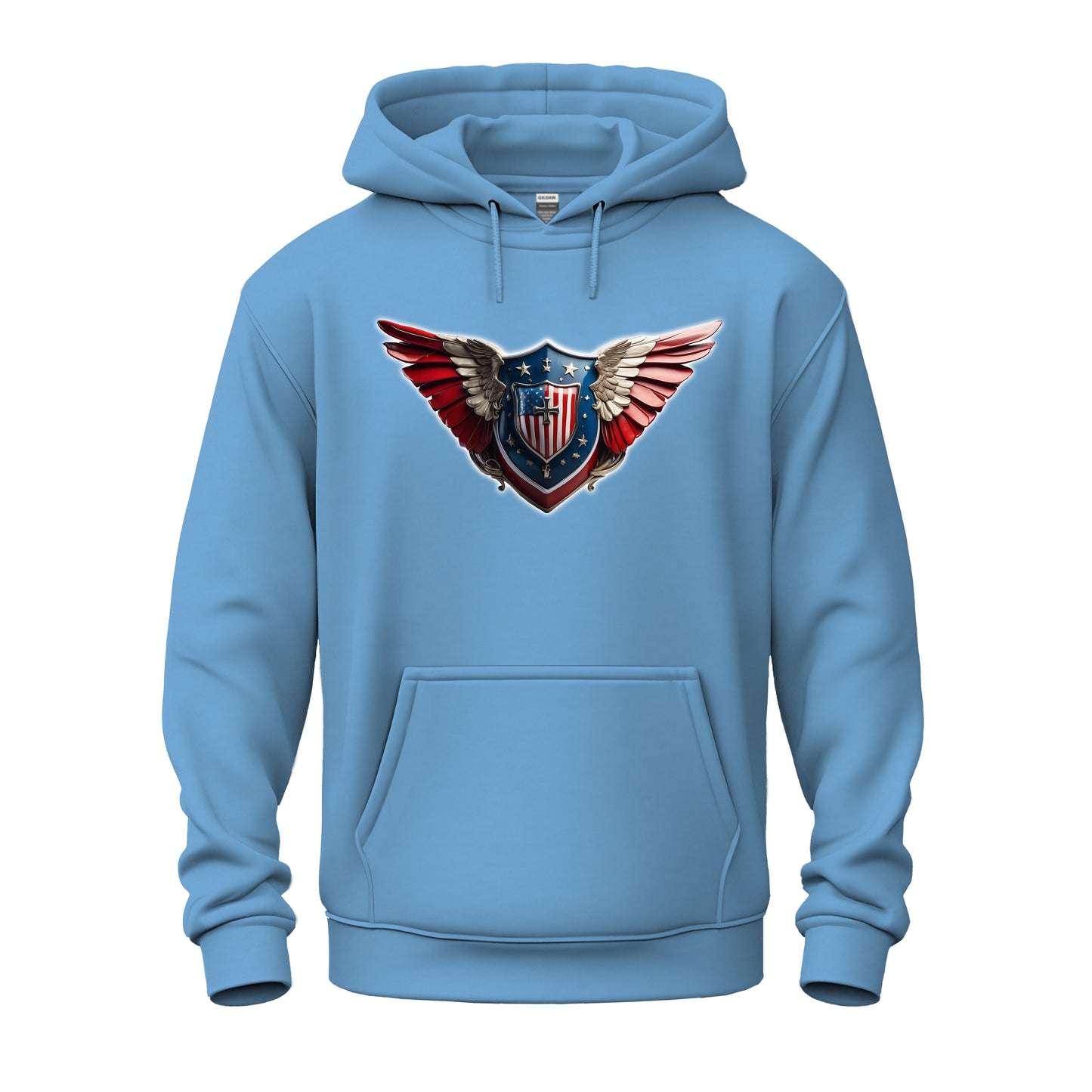 3D Winged Shield Unisex Heavy Blend™ Hooded Sweatshirt