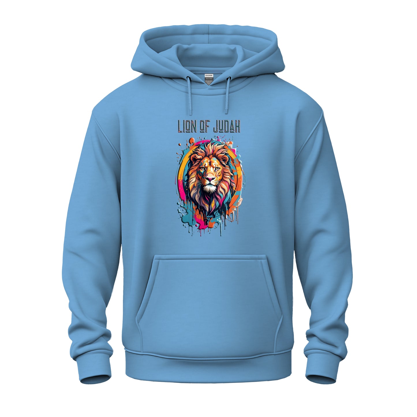 Graffiti Drip Lion Of Judah Logo Unisex Heavy Blend™ Hooded Sweatshirt