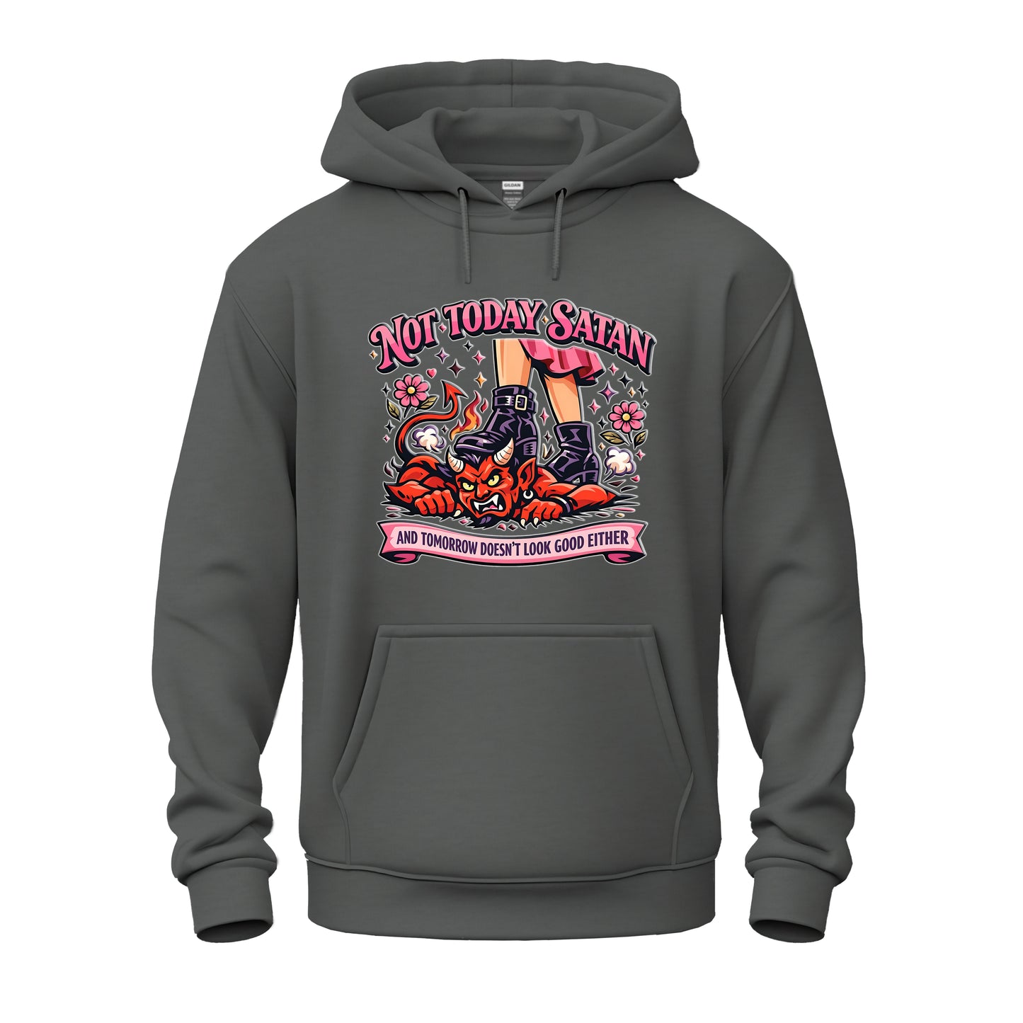 Strong & Empowered Not Today Satan Unisex Heavy Blend™ Hooded Sweatshirt