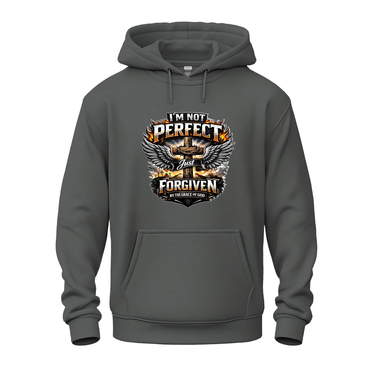 I'm Not Perfect, Just Forgiven Christian Unisex Heavy Blend™ Hooded Sweatshirt
