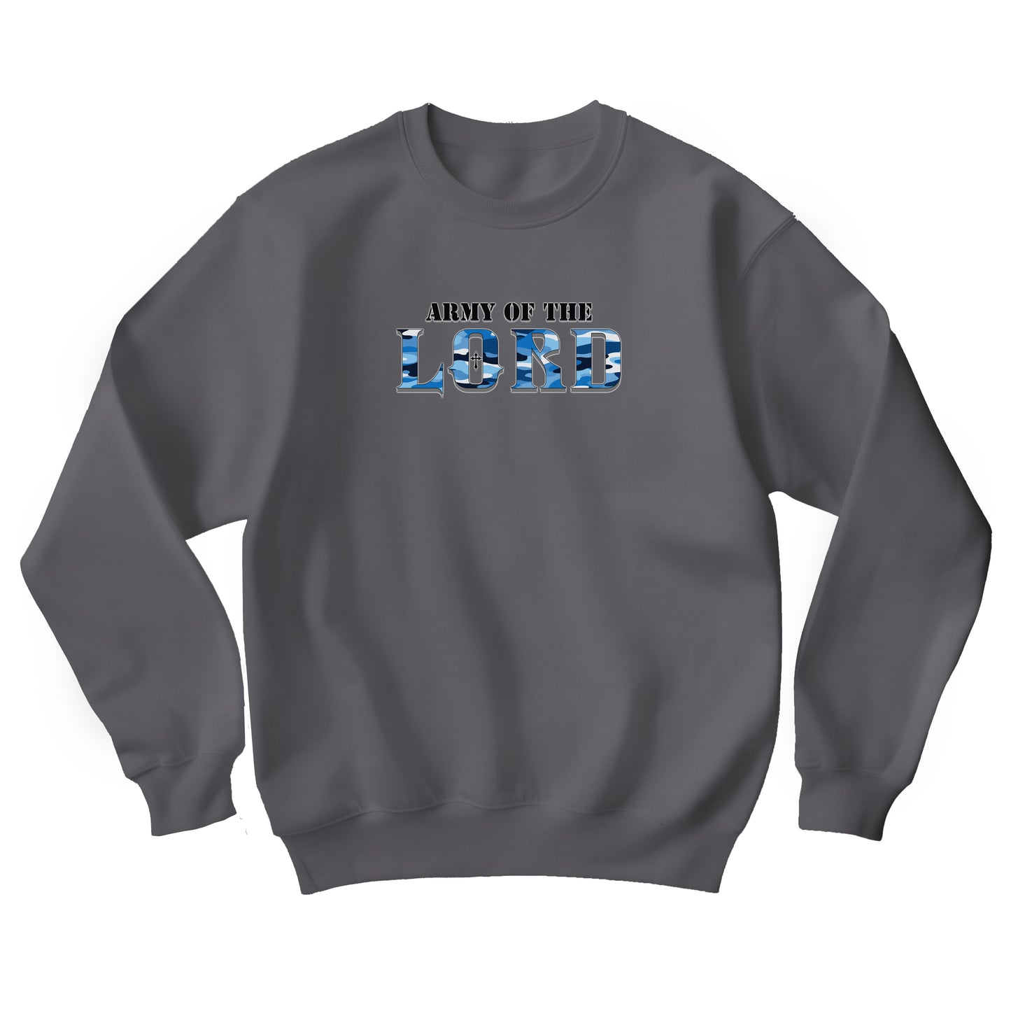 Blue Camo Army of the Lord Unisex Heavy Blend™ Crewneck Sweatshirt