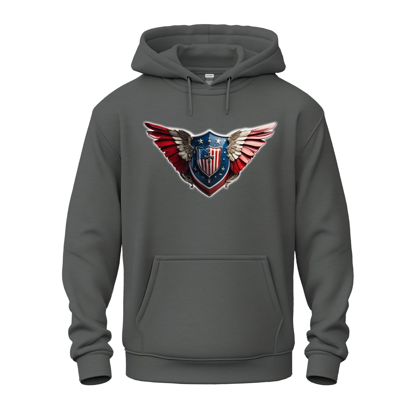 3D Winged Shield Unisex Heavy Blend™ Hooded Sweatshirt